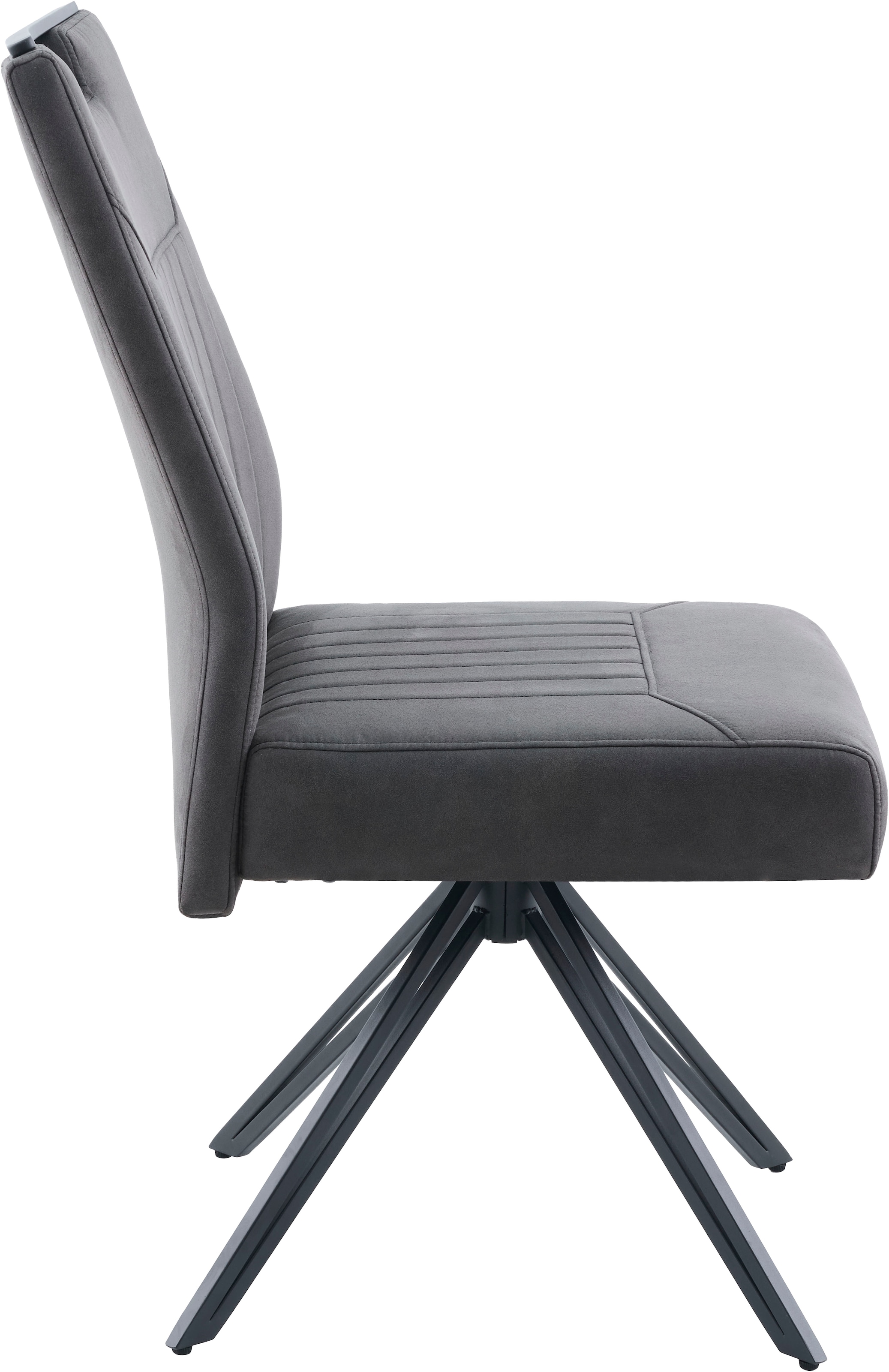 HELA Chaise à 4 pieds »MAGGY« () 1 cuislargeur d'assise XXL, pivotant à 360°, pied en V, suspension à ressort, supporte 200kg