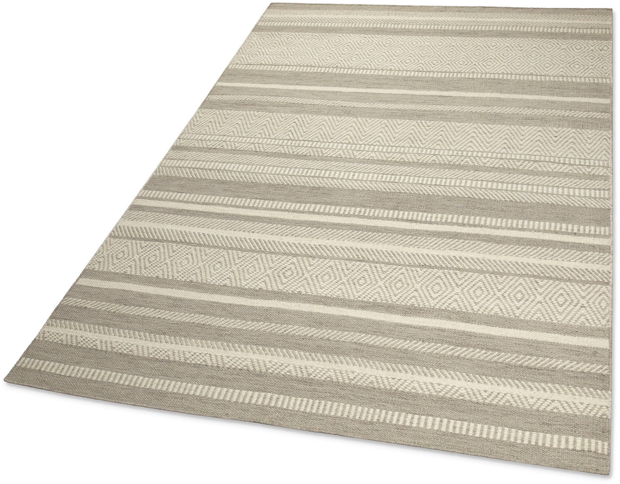 GOODproduct Teppich »Niamh« rechteckig 6 mm Höhe Flachgewebe, Kelim, Wolle, geometrisches Muster, Wohnzimmer