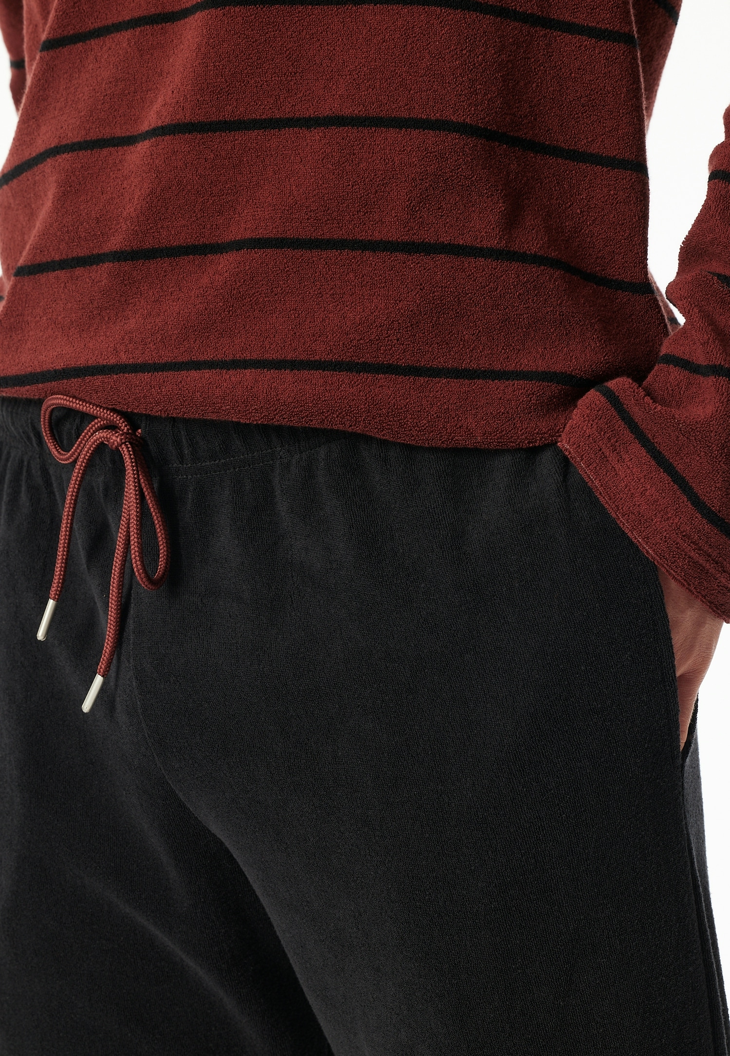 Schiesser Pyjama »Casual Nightwear« 2 pièces seitliche Taschen, wärmend, Frottee, V-Ausschnitt, Langarm