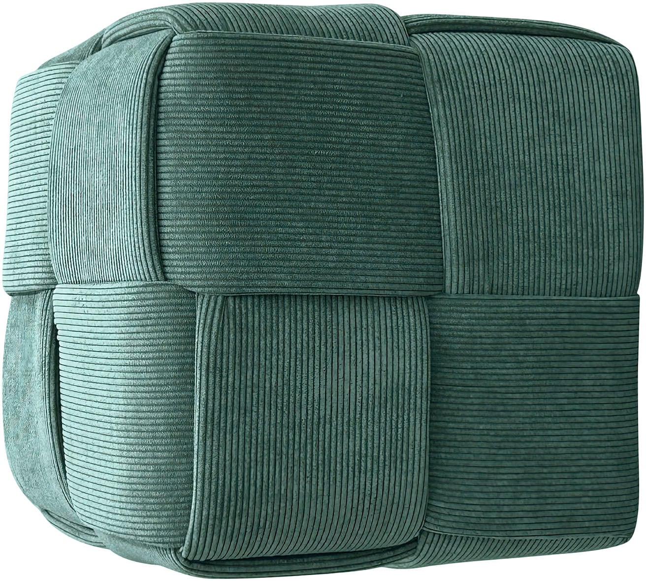 byLIVING Pouf »URBAN« Bezug Cord in verschiedenen Farben, Schaumstoff