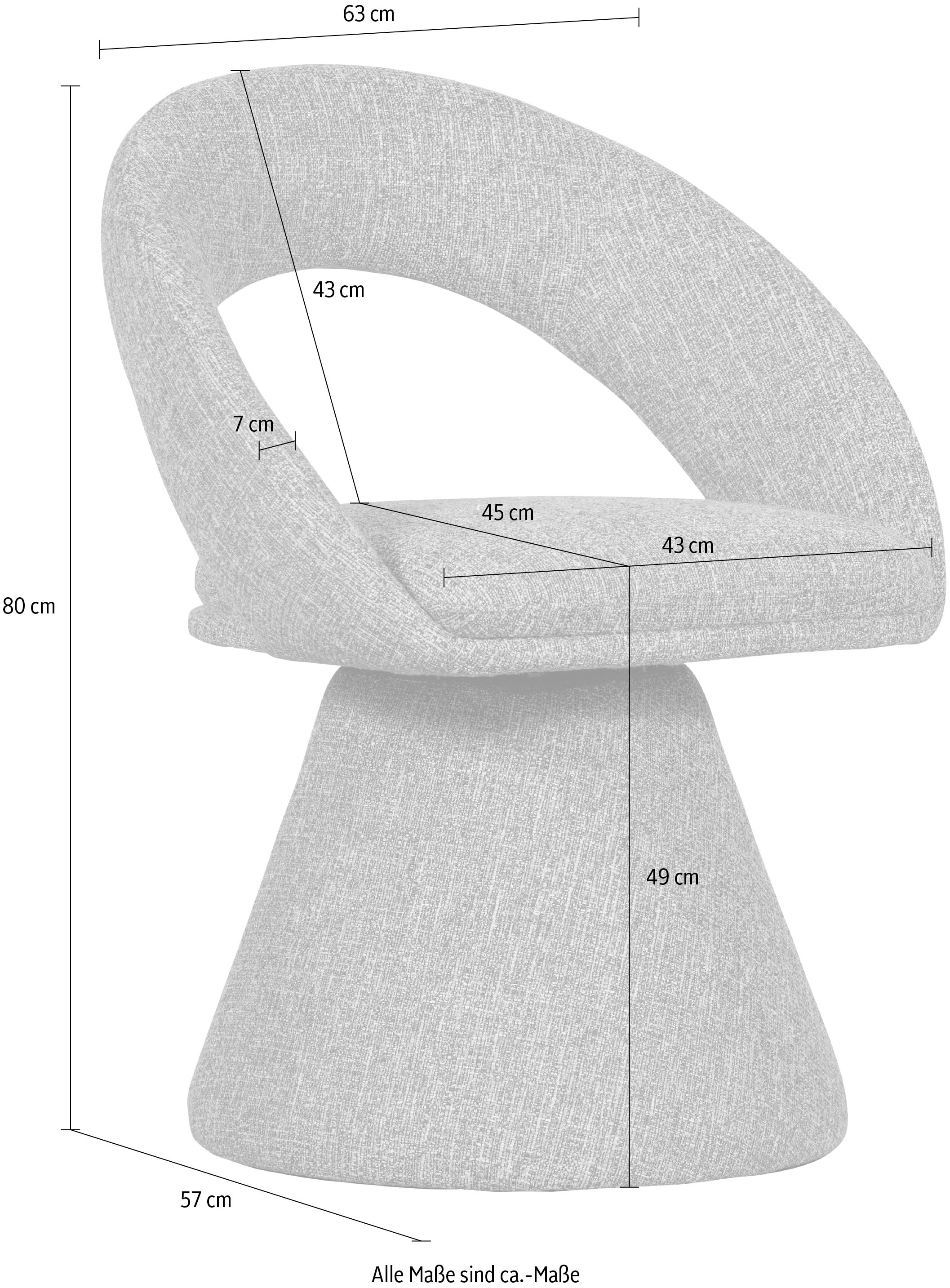 WOOOD Esszimmerstuhl »Winter mit Gewebtem Bezug und Drehmechanismus B 63 x T 57 x H 80 cm« () Hohe Verschleissfestigkeit, Tragkraft 120 kg, vormontiert geliefert
