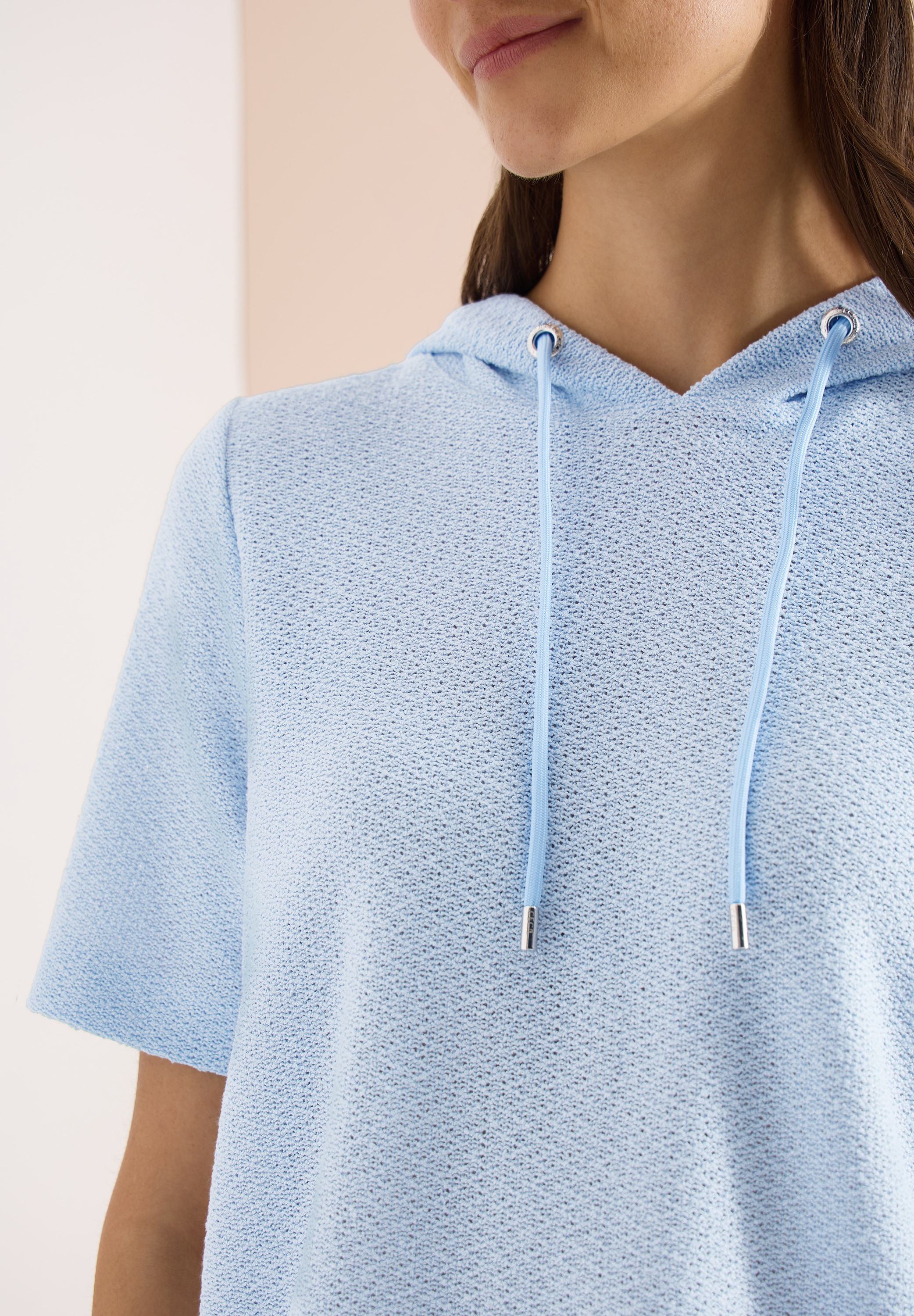 Cecil Kapuzenshirt Sommershirt mit Hoodie und Struktur