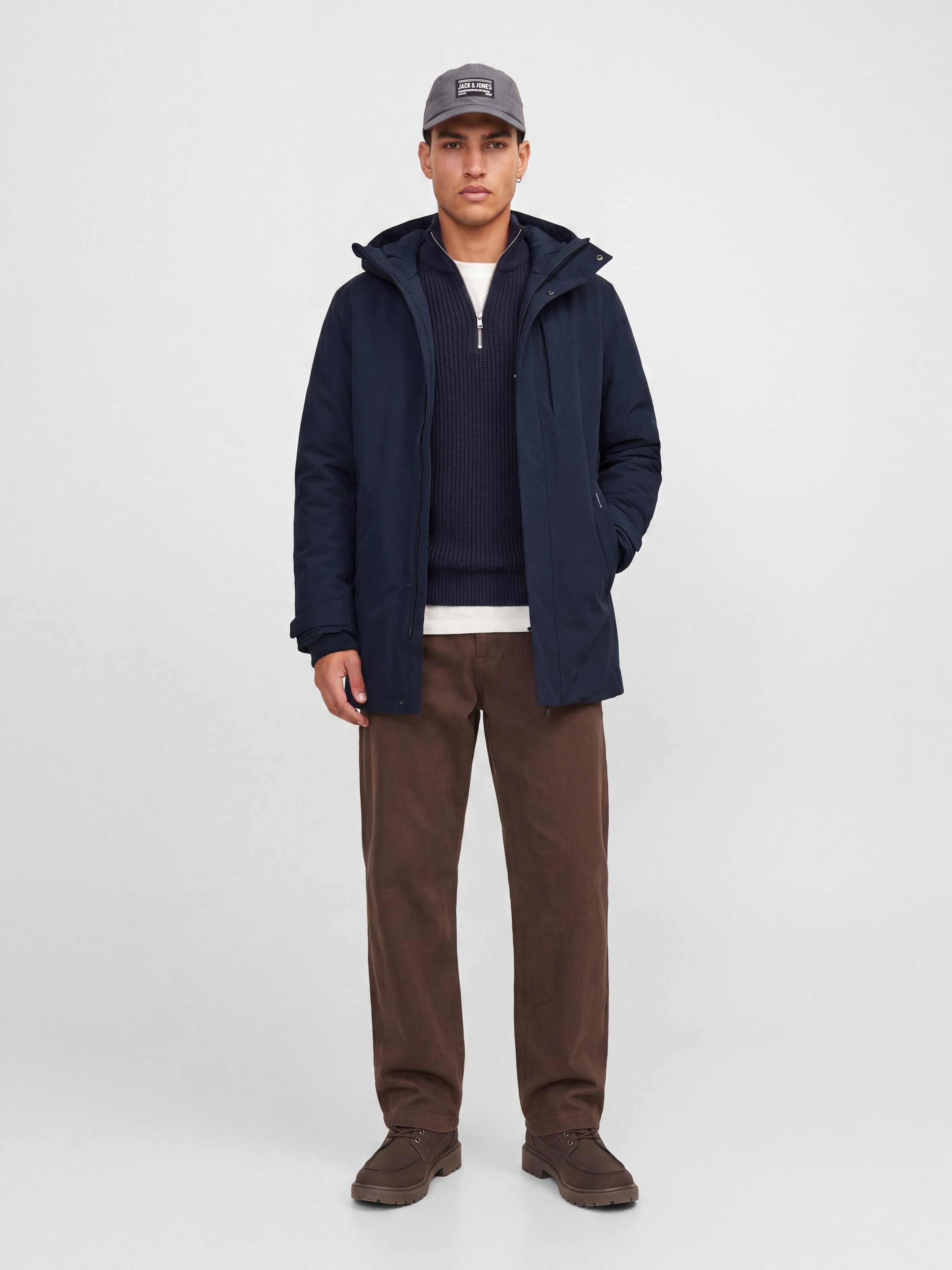 Jack & Jones Parka »JJEKEEN PARKA AW26 SN« avec capuche fibre synthétique, coupe régulière
