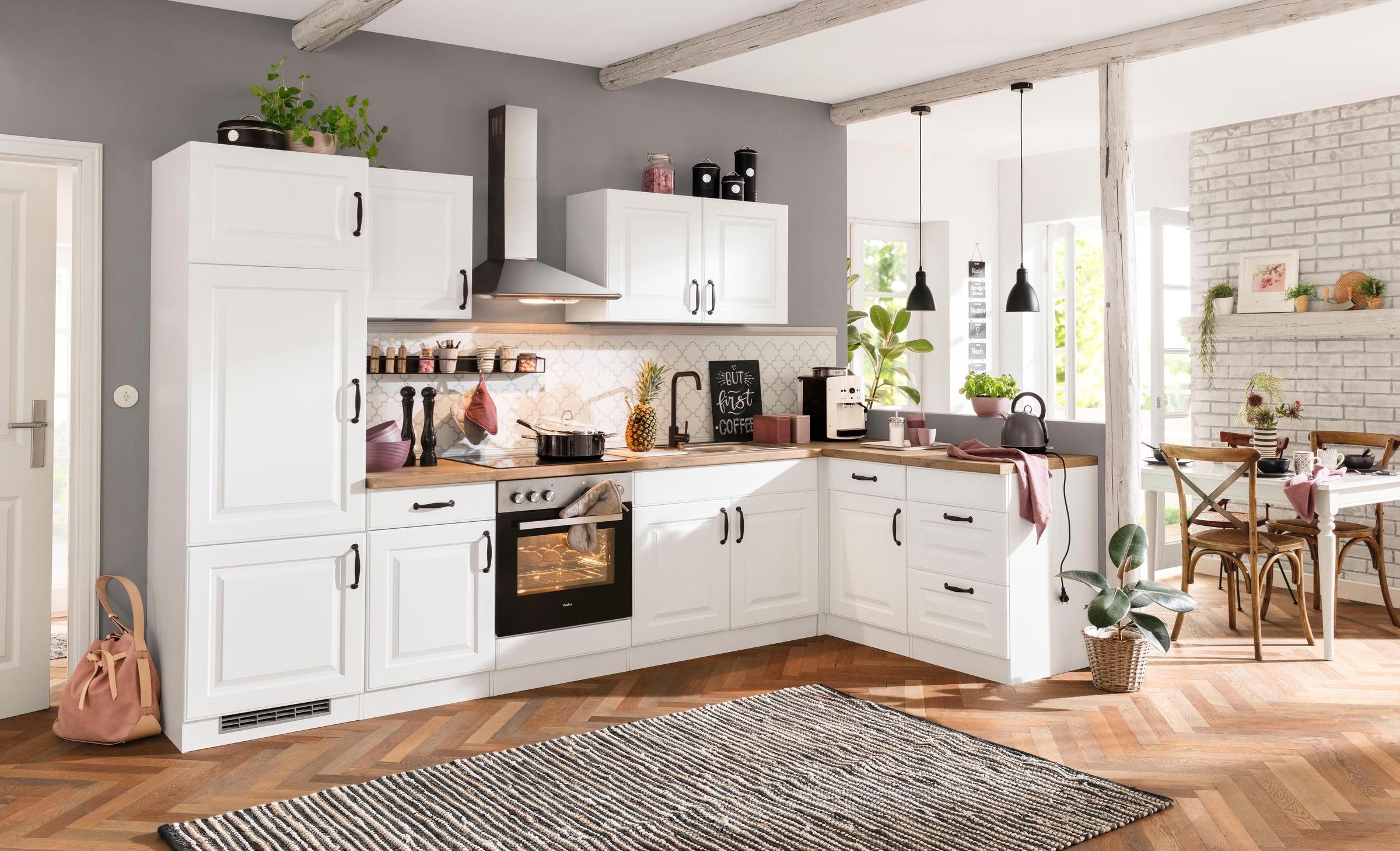 wiho Küchen Armoire d'encastrement pour table de cuisson »Erla, TOPSELLER« 60 cm breit mit Kassettenfront