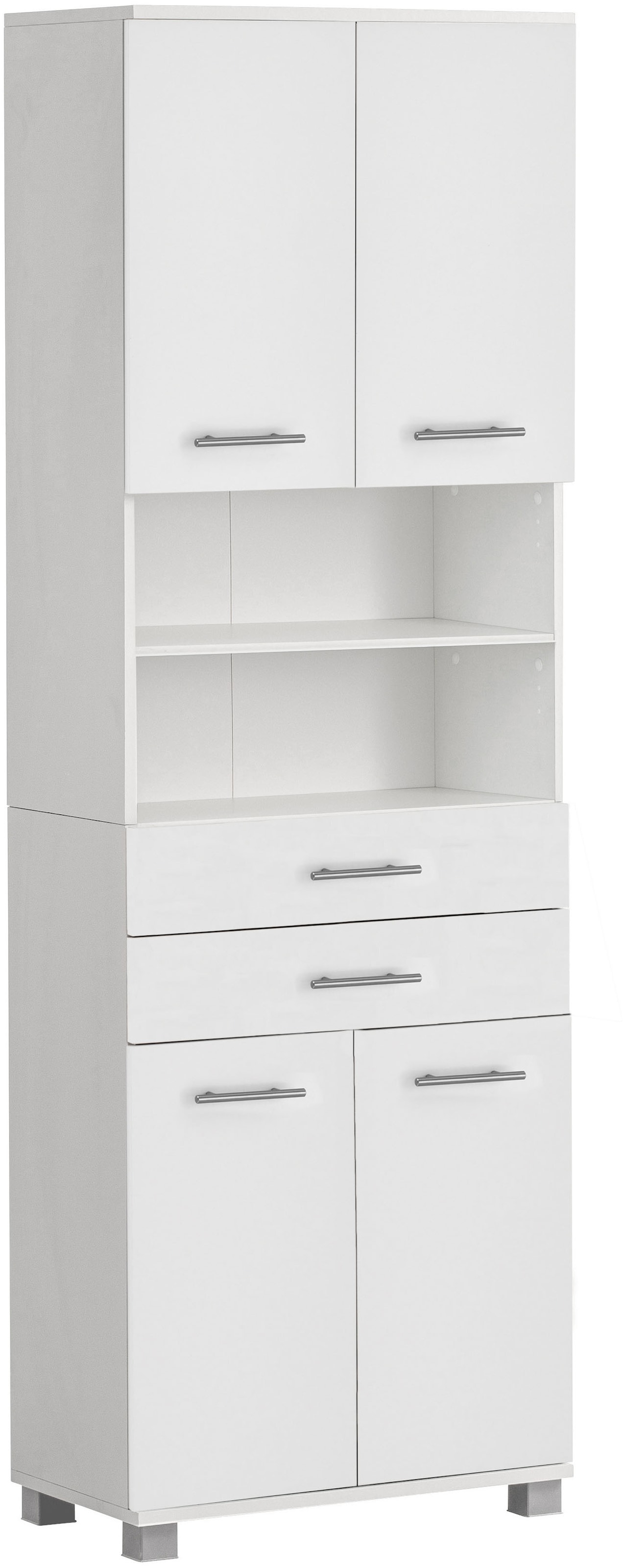 welltime Armoire haute »Emmi, Breite 59 cm made in Germany« 4 Türen, Metallbeschläge