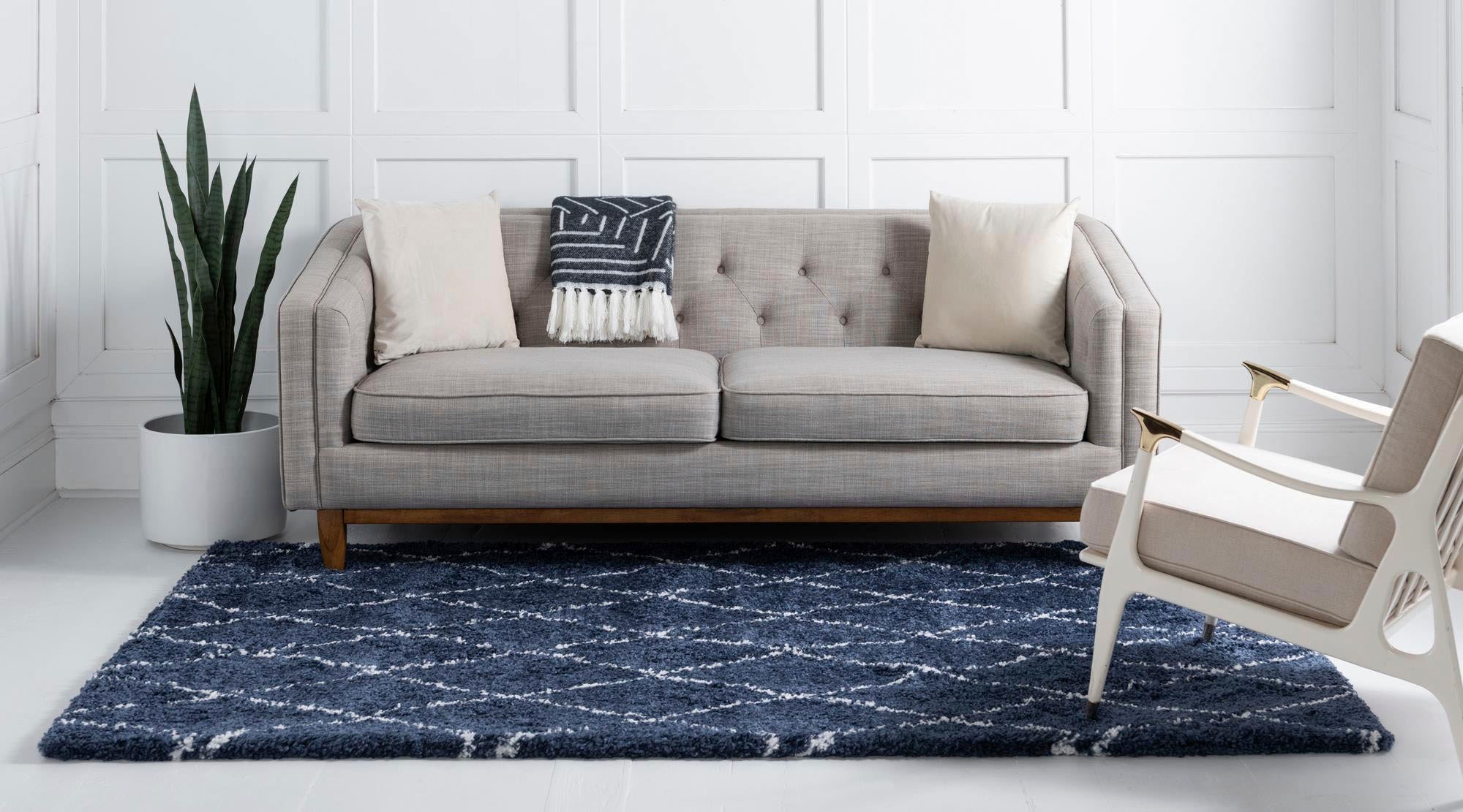 Myflair Möbel & Accessoires Hochflor-Teppich »Temara Shag, LAGERRÄUMUNG!« rechteckig 51 mm Höhe gewebt, Rauten Design, weich & kuschelig