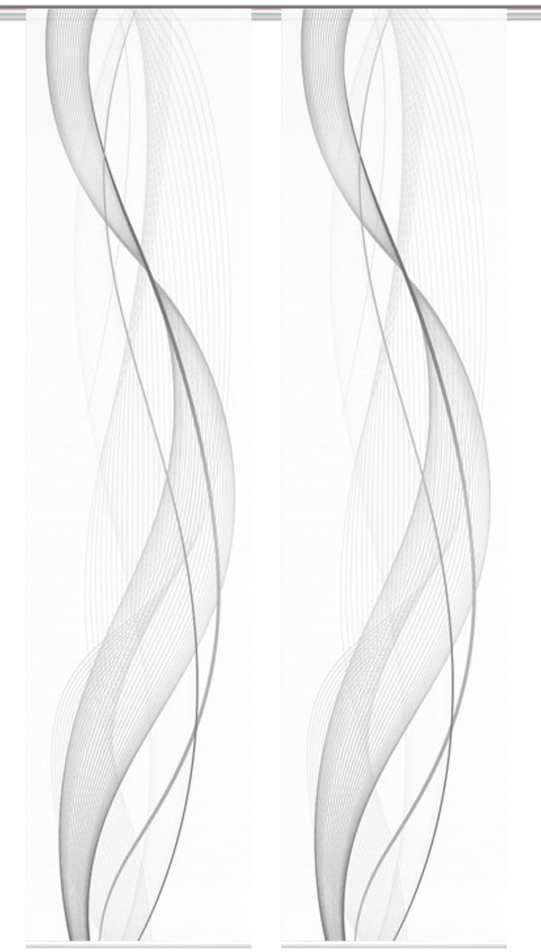 Vision S Rideau coulissant »2ER SET HEIGHTS« Support de panneau 2 cuis tlg. HxB: 260x60, Schiebevorhang 2er Set Digitaldruck