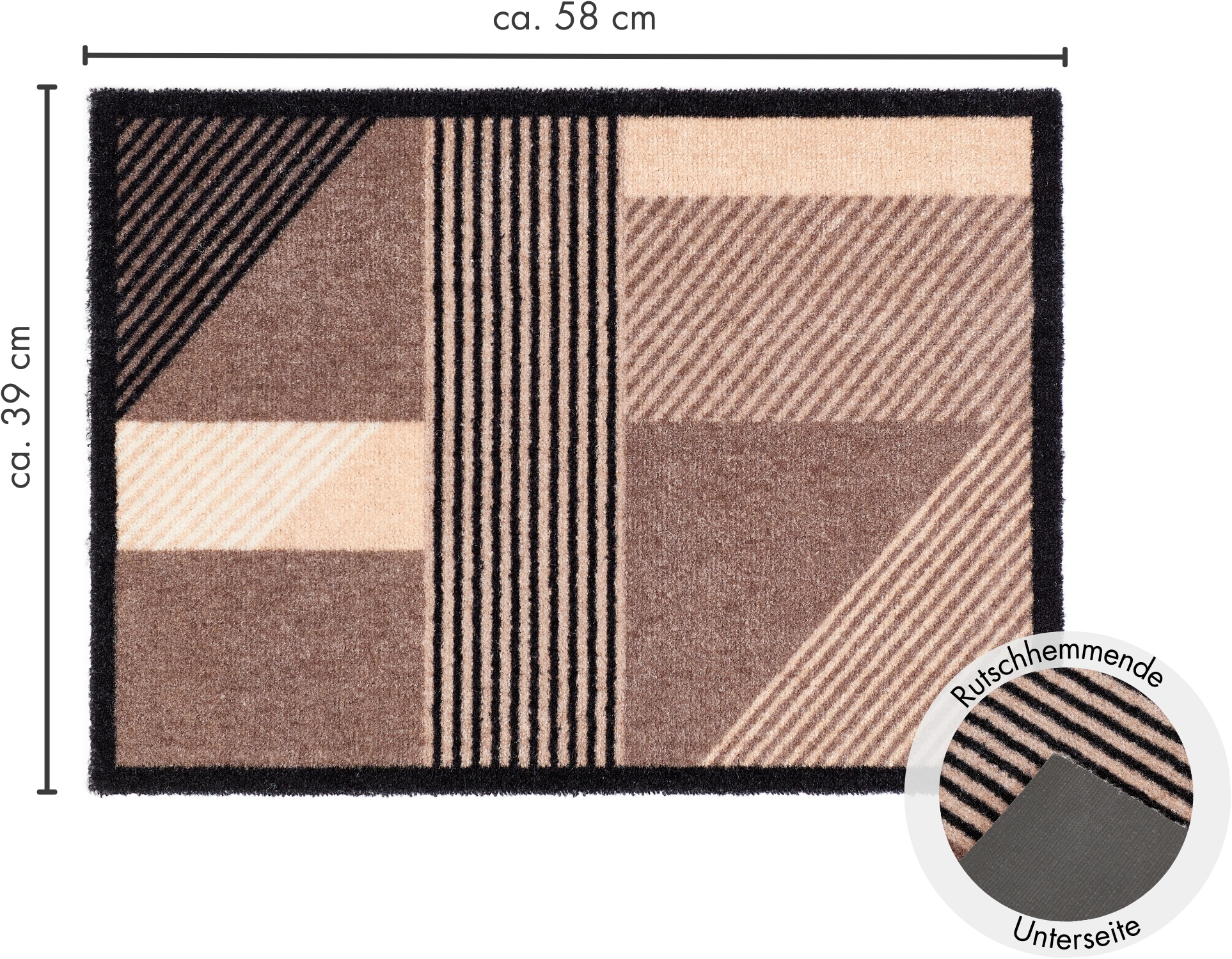 Barbara Becker Tapis de sol »Sense, Made in Belgium« Rectangulaire 7 mm Höhe Schmutzfangmatte, modernes Design, waschbar, auch als Läufer