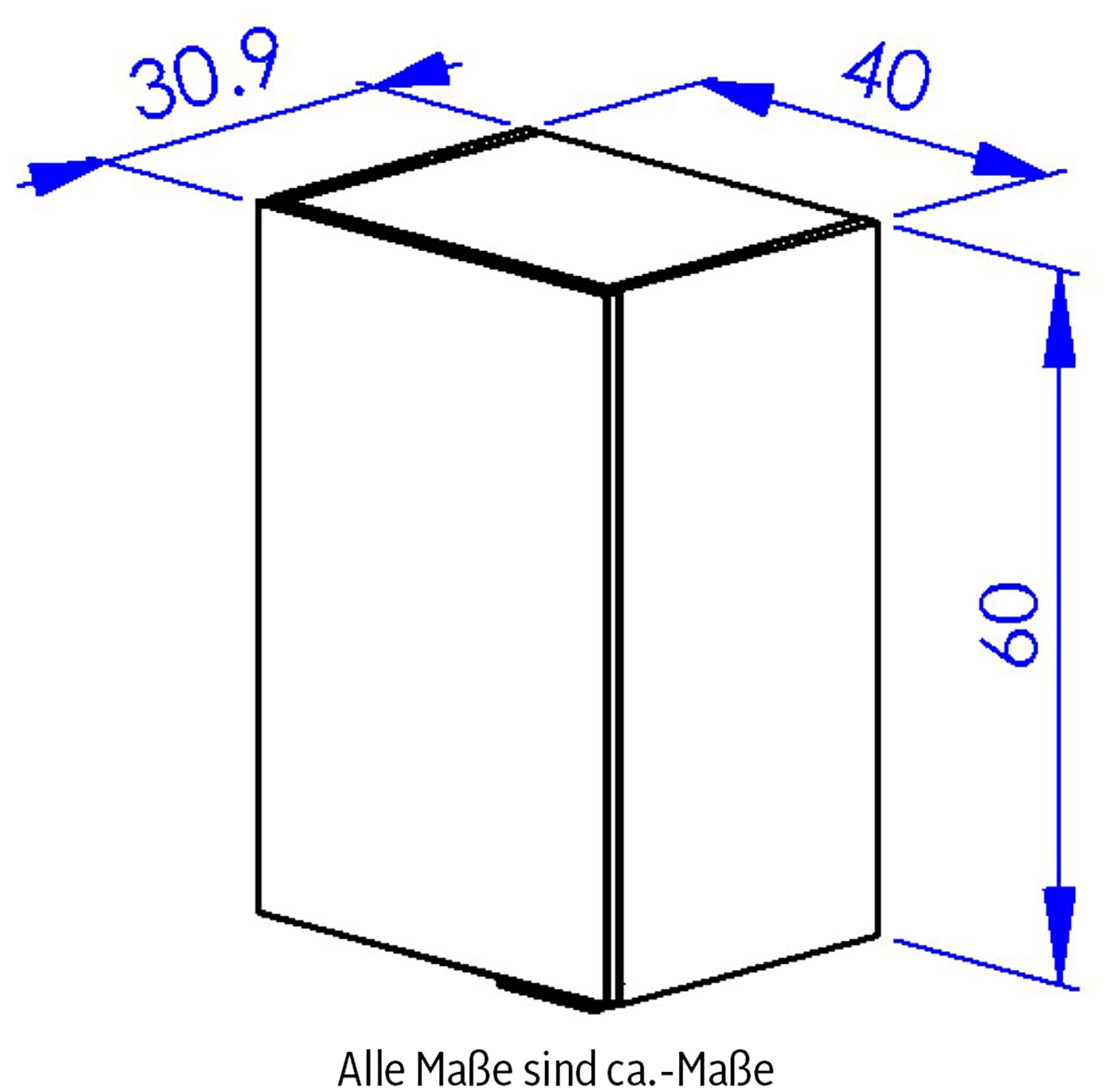 Gami Hängeschrank »Hängeschrank EDEN Breite 40« 1 Stk. tlg. Hängeschrank EDEN Breite 40