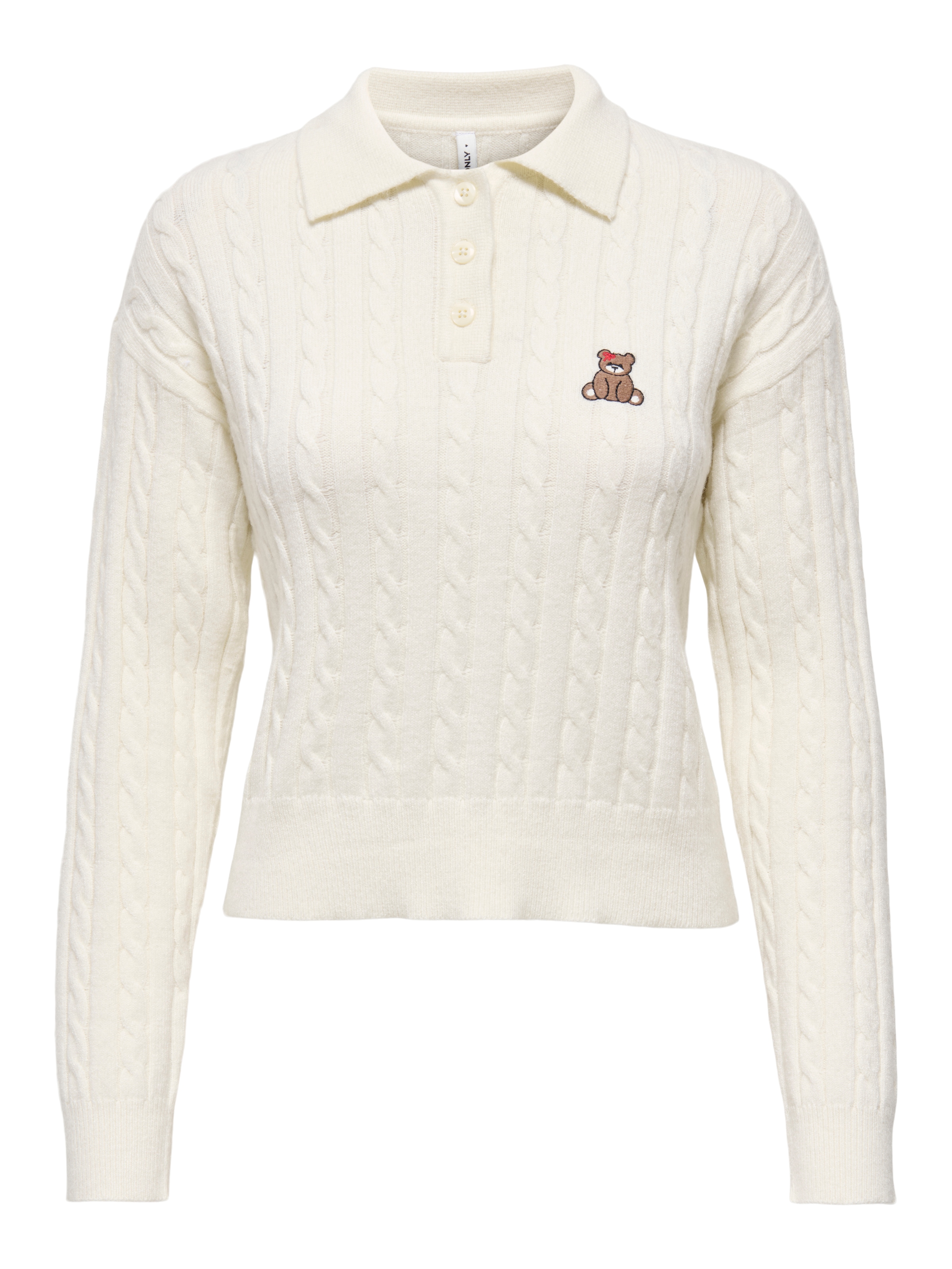 ONLY Strickpullover »ONLKATIA LS CABLE POLO CC KNT«