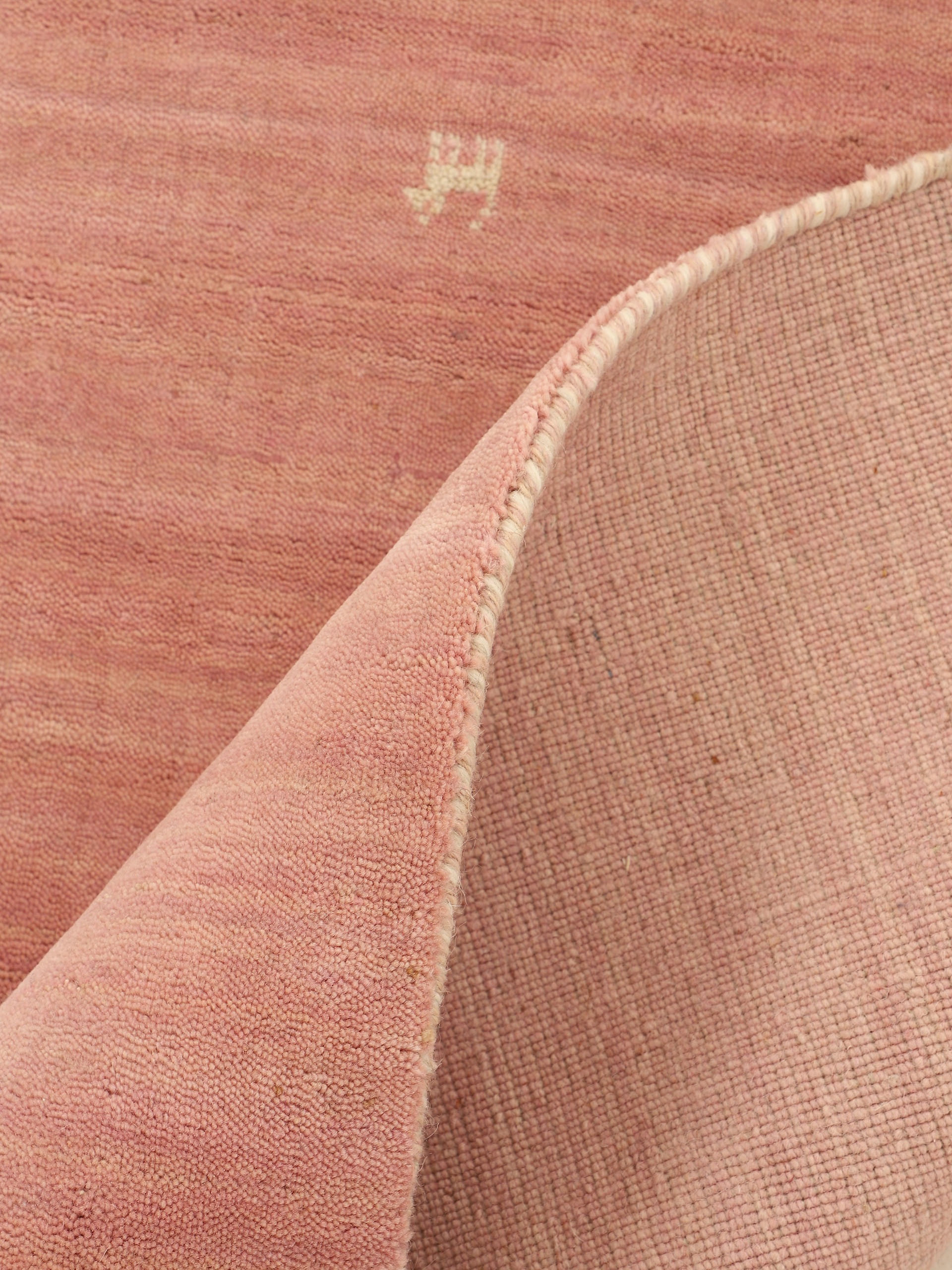 carpetfine Tapis en laine »Gabbeh-Uni« Carré 15 mm Höhe reine Wolle, handgewebt, Gabbeh Loom Tiermotiv, Sonderform Quadrat