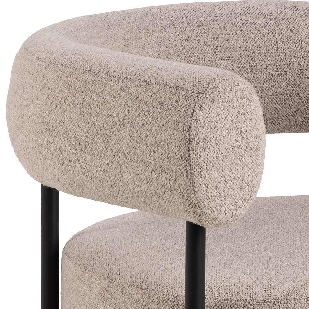 ACTONA GROUP Fauteuil lounge »Oakfield, Polstersessel, Relaxsessel, mit Armlehnen, Hoher Komfort« moderne, tissu beige, pieds noirs, ressorts ensachés, hauteur d'assise : 43,5 cm