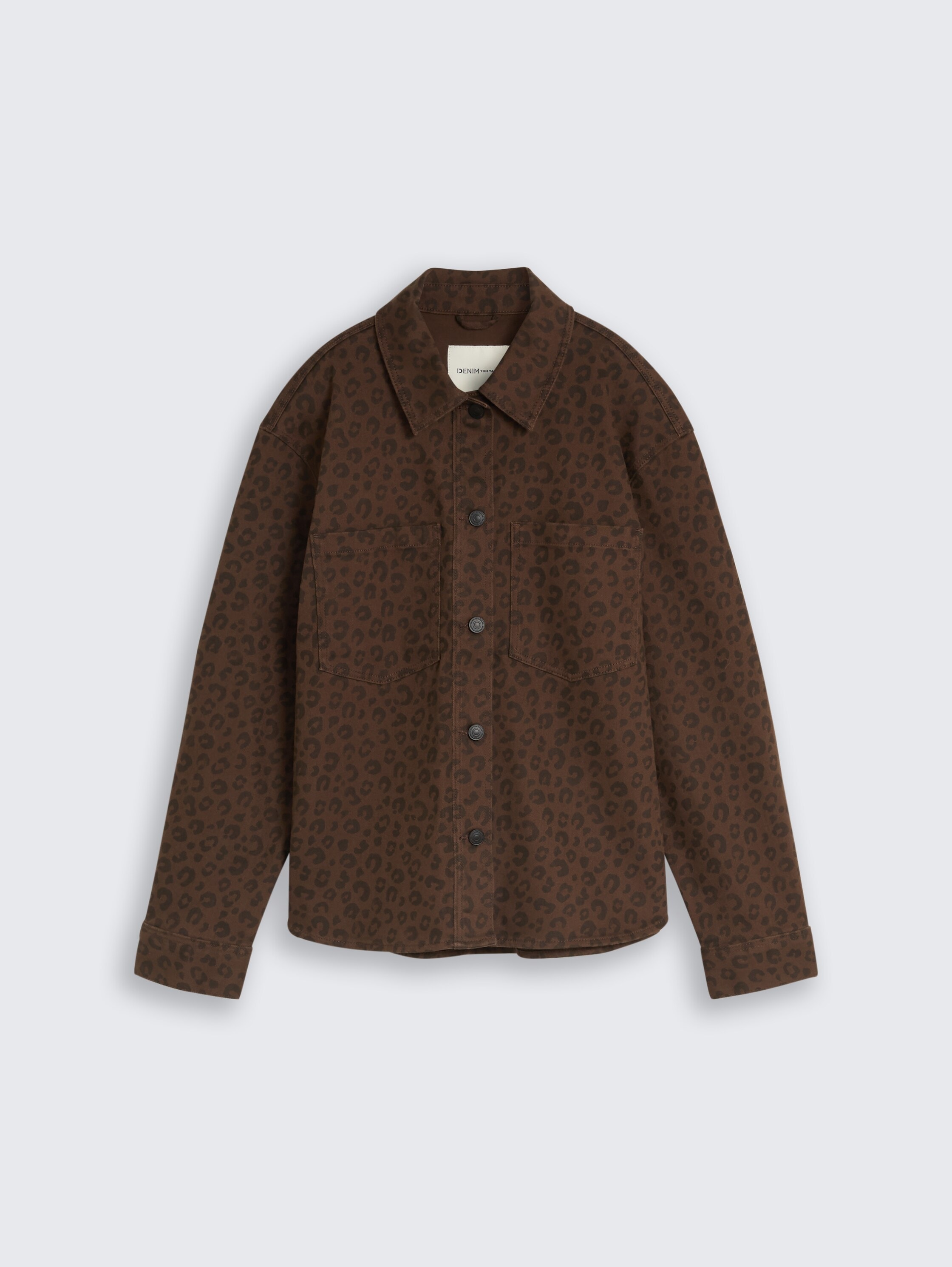TOM TAILOR Denim Blouse à manches longues avec imprimé animal