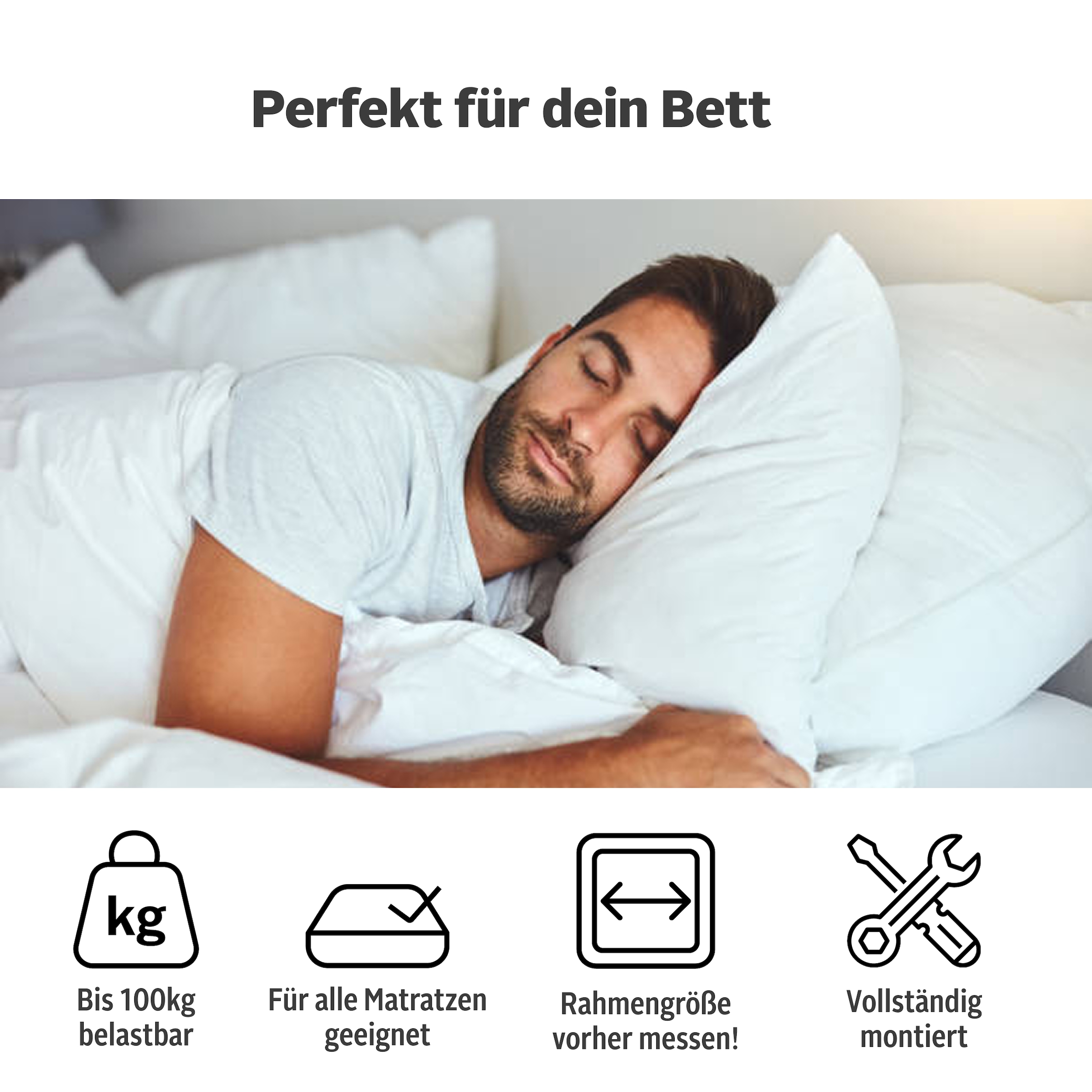 GOODproduct Lattenrost »Randsfjord, 90x200, 140x200 cm und weiteren Grössen« Lattenrost für alle Matratzen, langlebig, ergonomisch, 7-Zonen