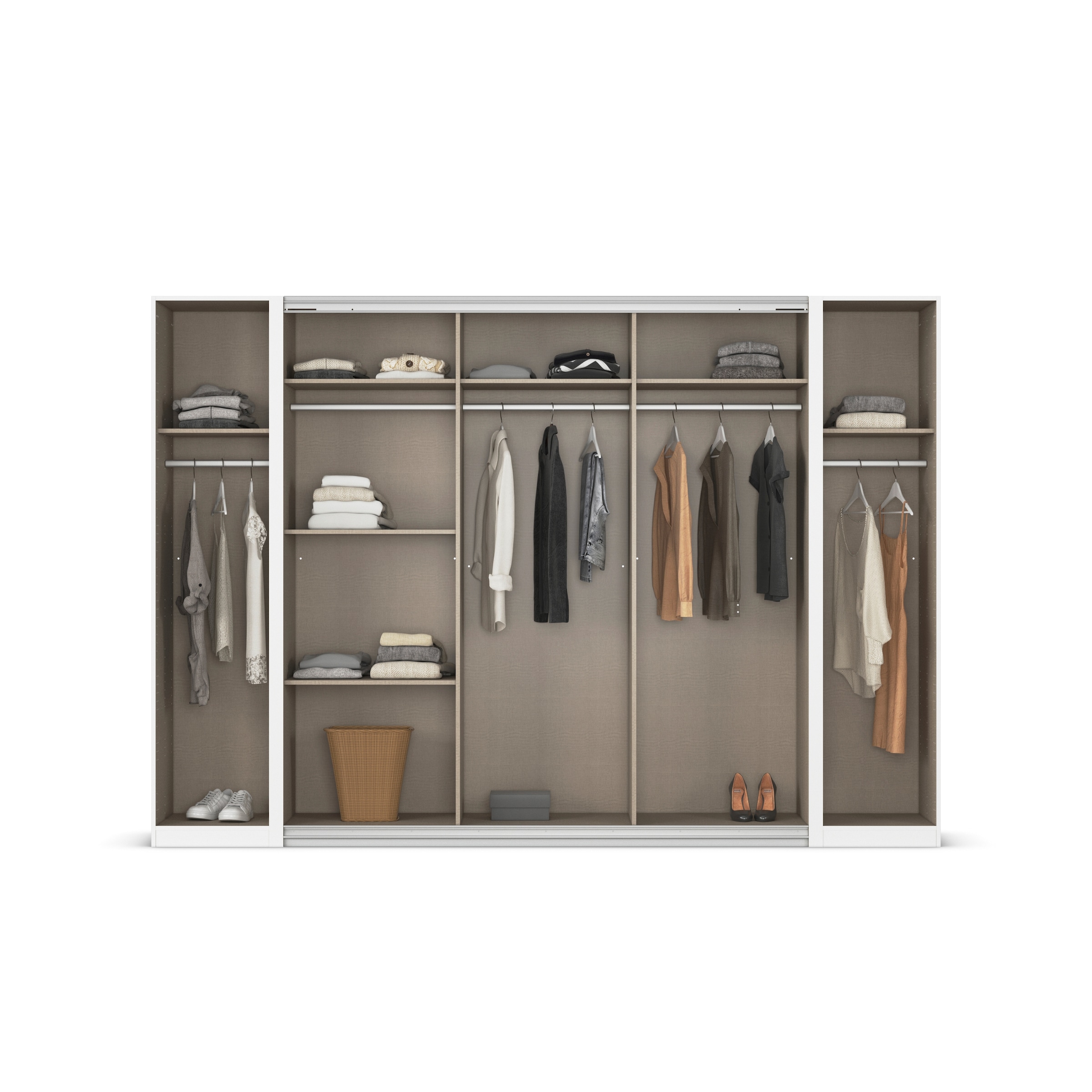 GOODproduct Schwebetürenschrank »Dreh-/Schwebetürenschrank Kleiderschrank Familie, Agordo« im angesagten Mix aus Dreh- und Schwebetüren,  B/H/T 301x210X62cm viele Farben verfügbar TOPSELLER Made in GERMANY