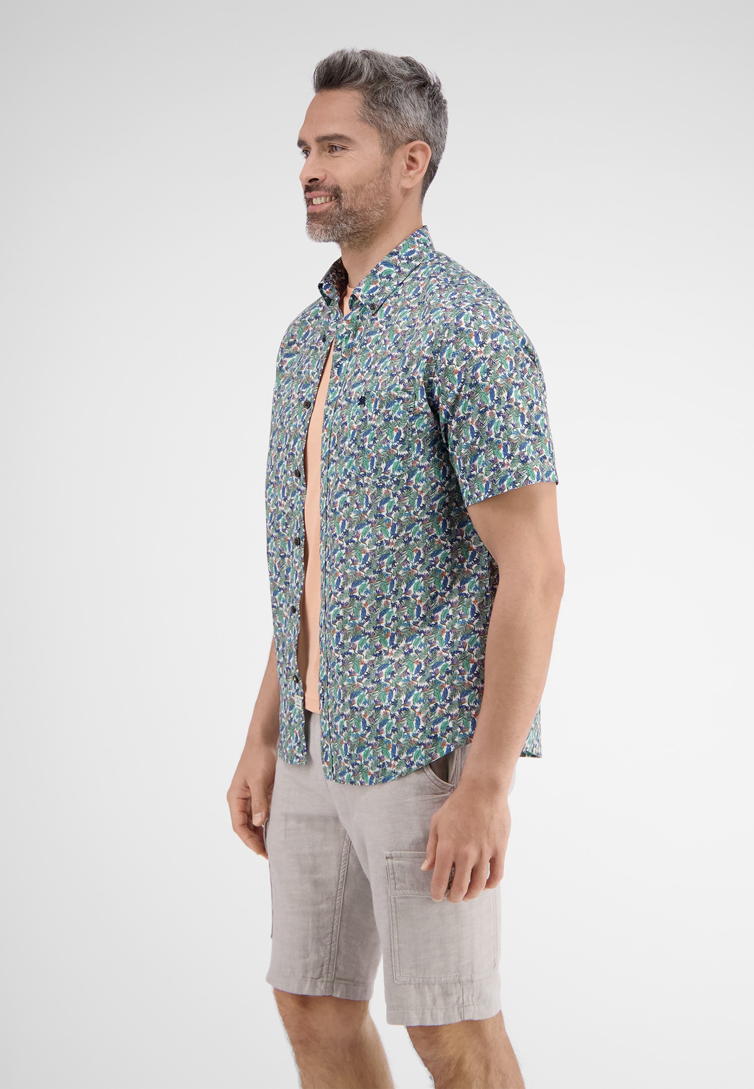 LERROS Chemise à manches courtes »Halbarmhemd mit floralem Print«