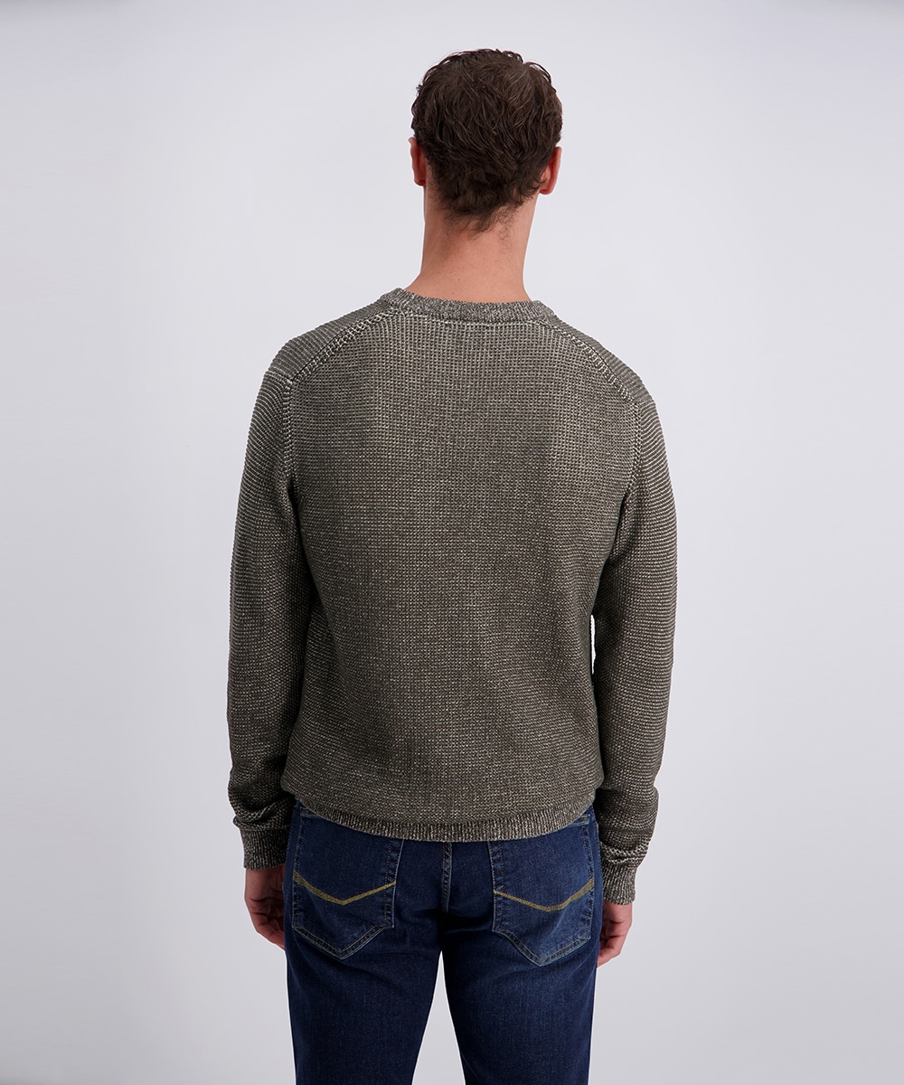 Pierre Cardin Pull à col rond »Strick RH« Waffelmuster