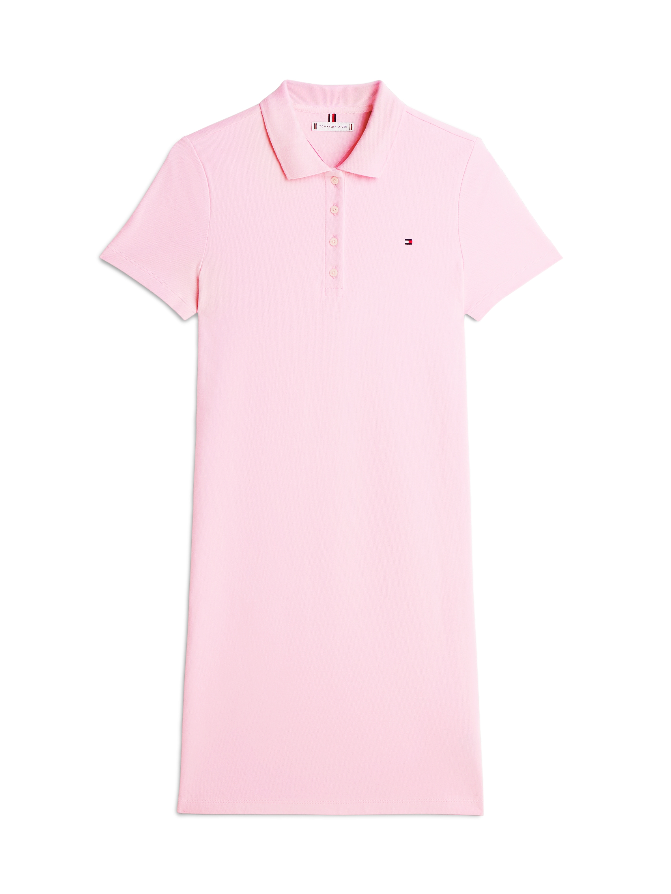 Tommy Hilfiger Robe polo »SLIM PIQUE POLO DRESS SS« Sans poche Baumwollmischung, slim fit