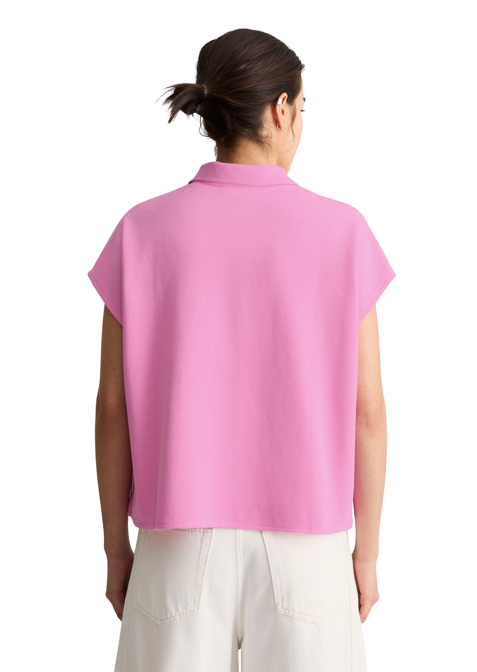 Marc O'Polo DENIM Polo ärmellos wide aus Organic Cotton