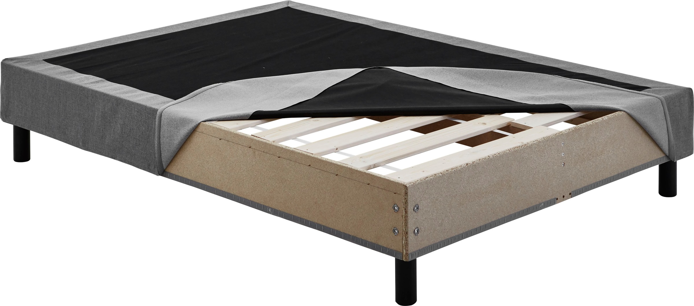 ATLANTIC home collection Boxbett »Happy« ohne Kopfteil, mit Topper, wahlweise mit oder ohne Bettwaren