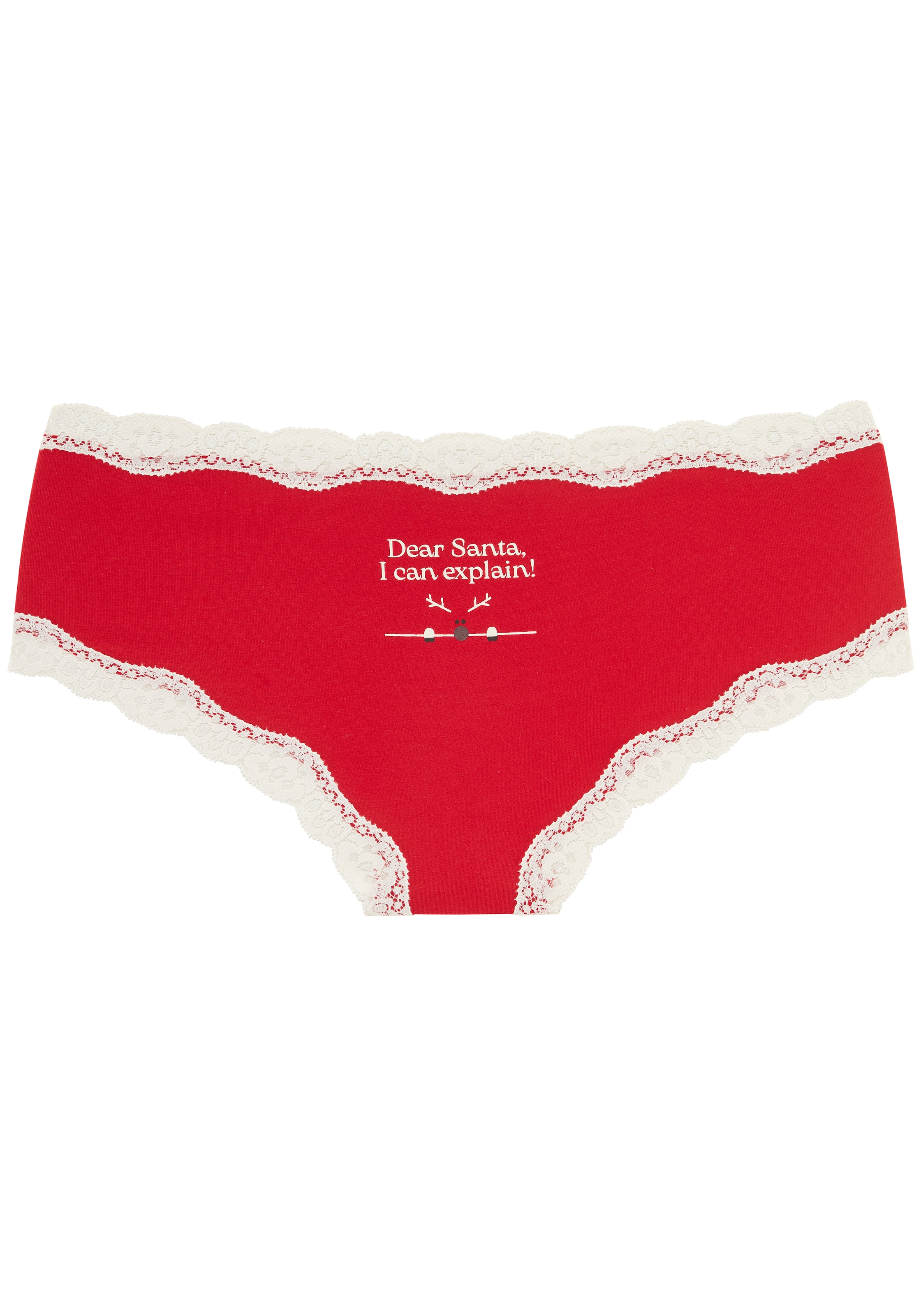 LASCANA Hipster pack de 2,  avec fine dentelle et imprimés de Noël