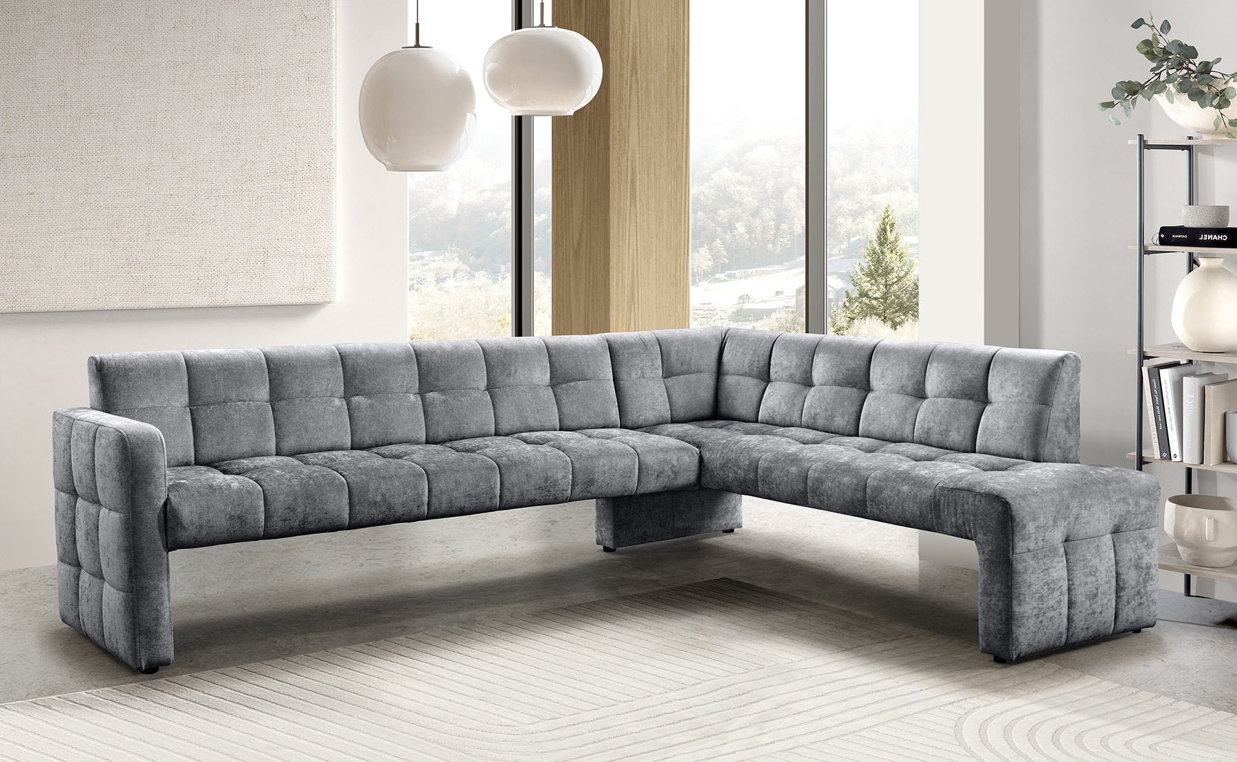 exxpo - sofa fashion Banc de salle à manger »Barista, bequem und elegant, hohe Bodenfreiheit« Eckbank Barista bequem und elegant, hochwertige Detailverarbeitung