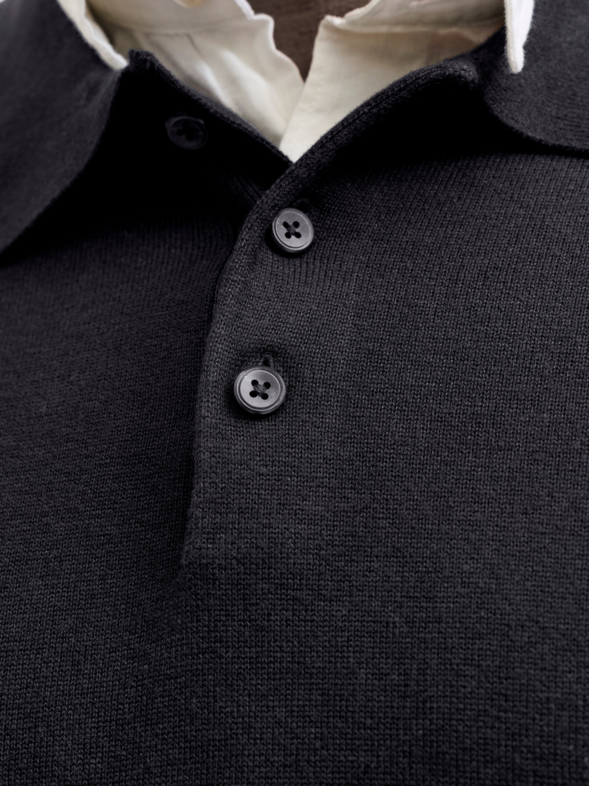 Jack & Jones PlusSize Pull à col polo »JJEBASIC KNIT LS POLO SN PLS« coton, coupe régulière