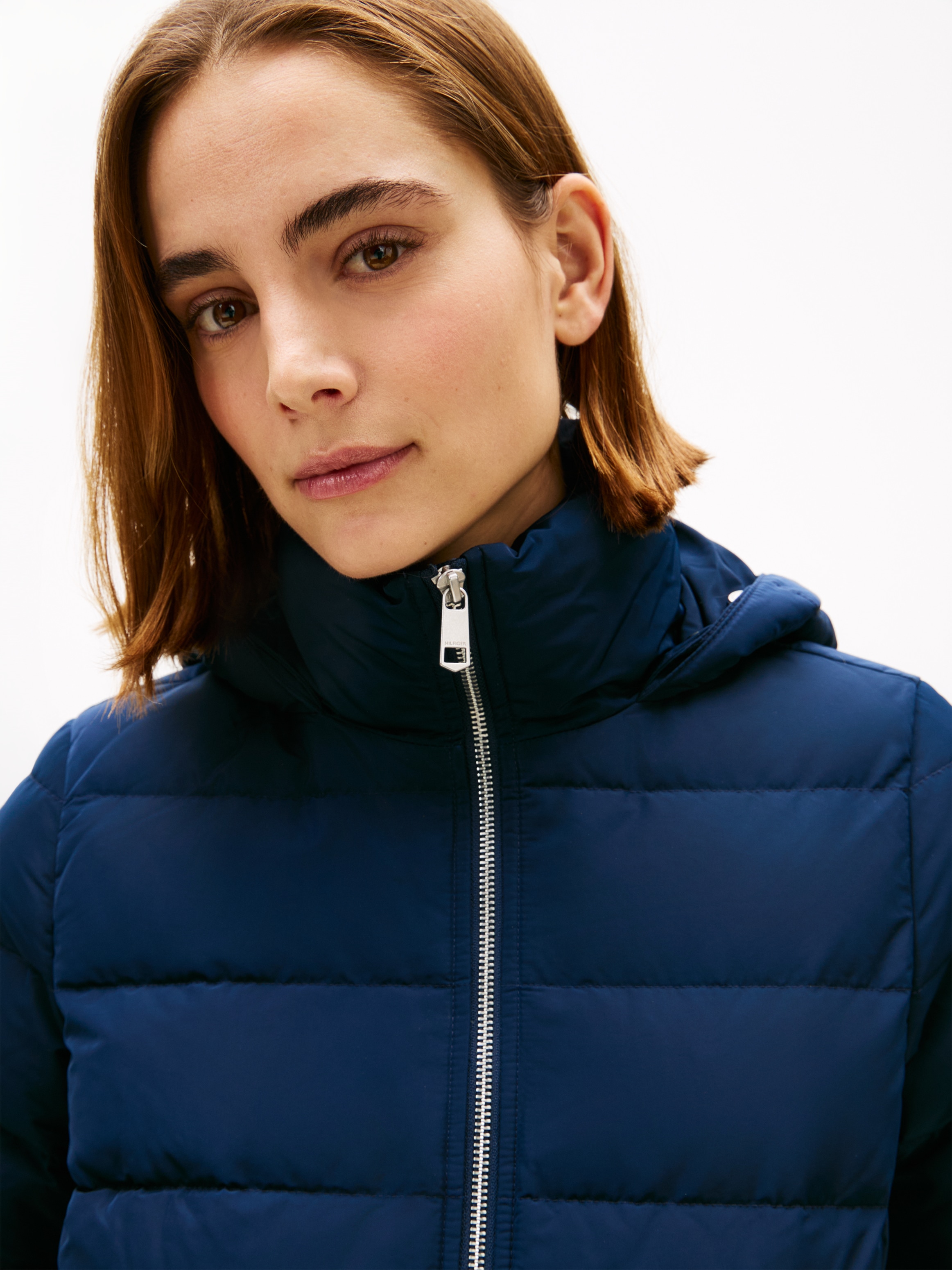 Tommy Hilfiger Veste matelassée »MW DOWN SLIM JACKET WITH FUR« avec capuche avec imitation fourrure