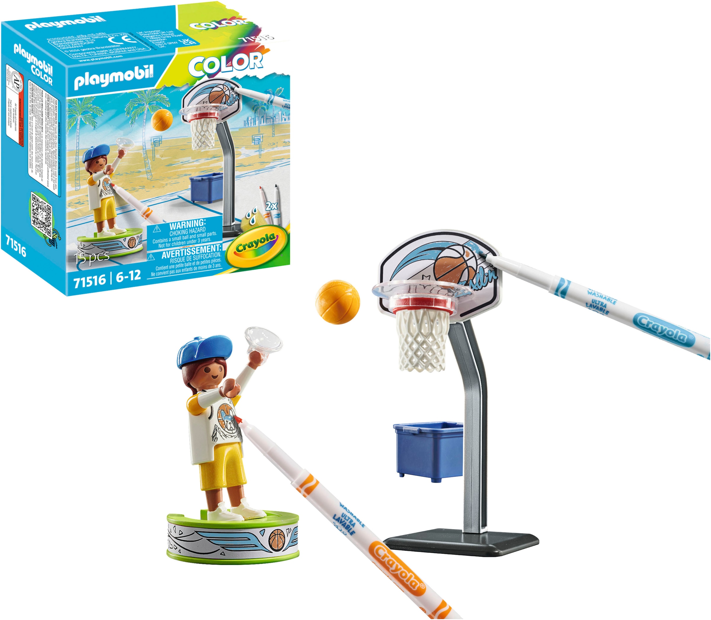 Playmobil® Jeu de construction »Skater mit Basketball (71516), Color« Made in Europe