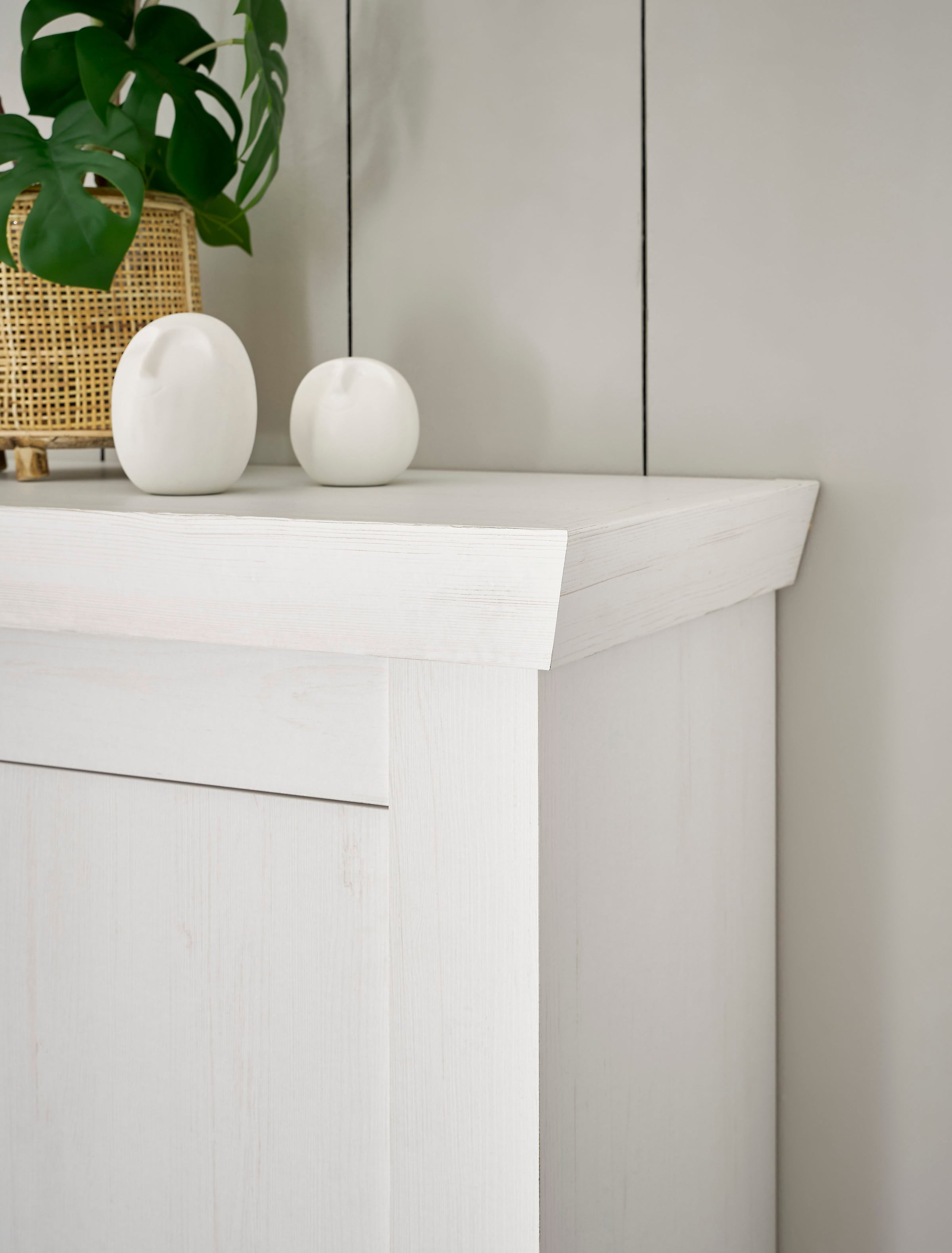 Home affaire Buffet haut »RAVENNA« im romantischen Landhausstil, Griffe aus Metall, Höhe 146 cm