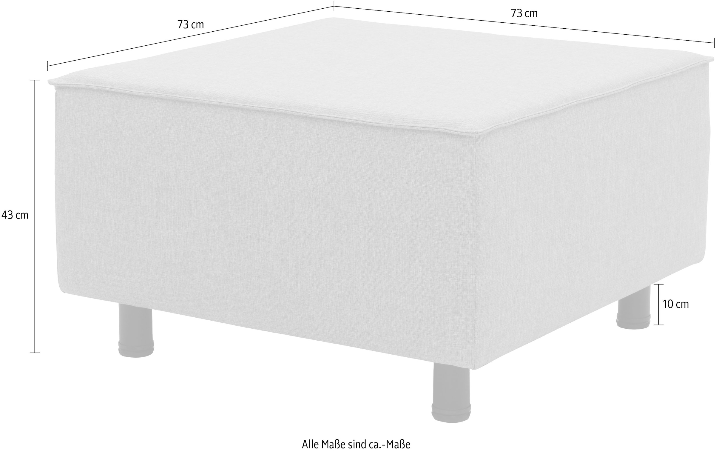 DOMO collection Polsterhocker »Sonna, individuell erweiterbar« Polsterhocker für Terrasse, Garten und Balkon, speziell für Outdoor