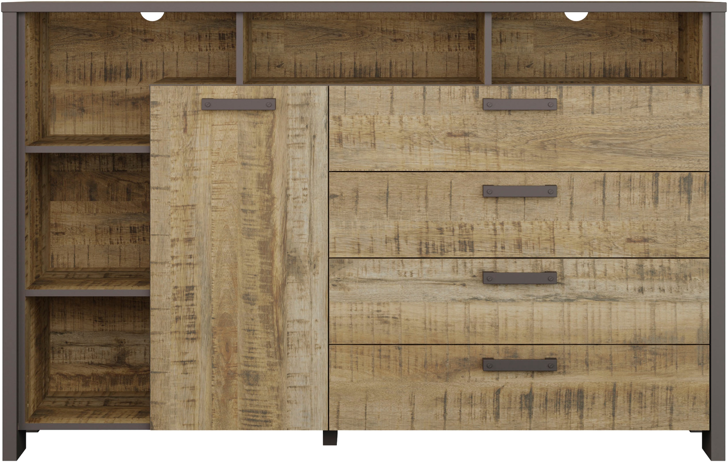 FORTE Sideboard »FORTE CLIF Sideboard mit 1 Tür und  4 Schubladen« B/H/T 161/102,3/41,6 cm, viel Stauraum