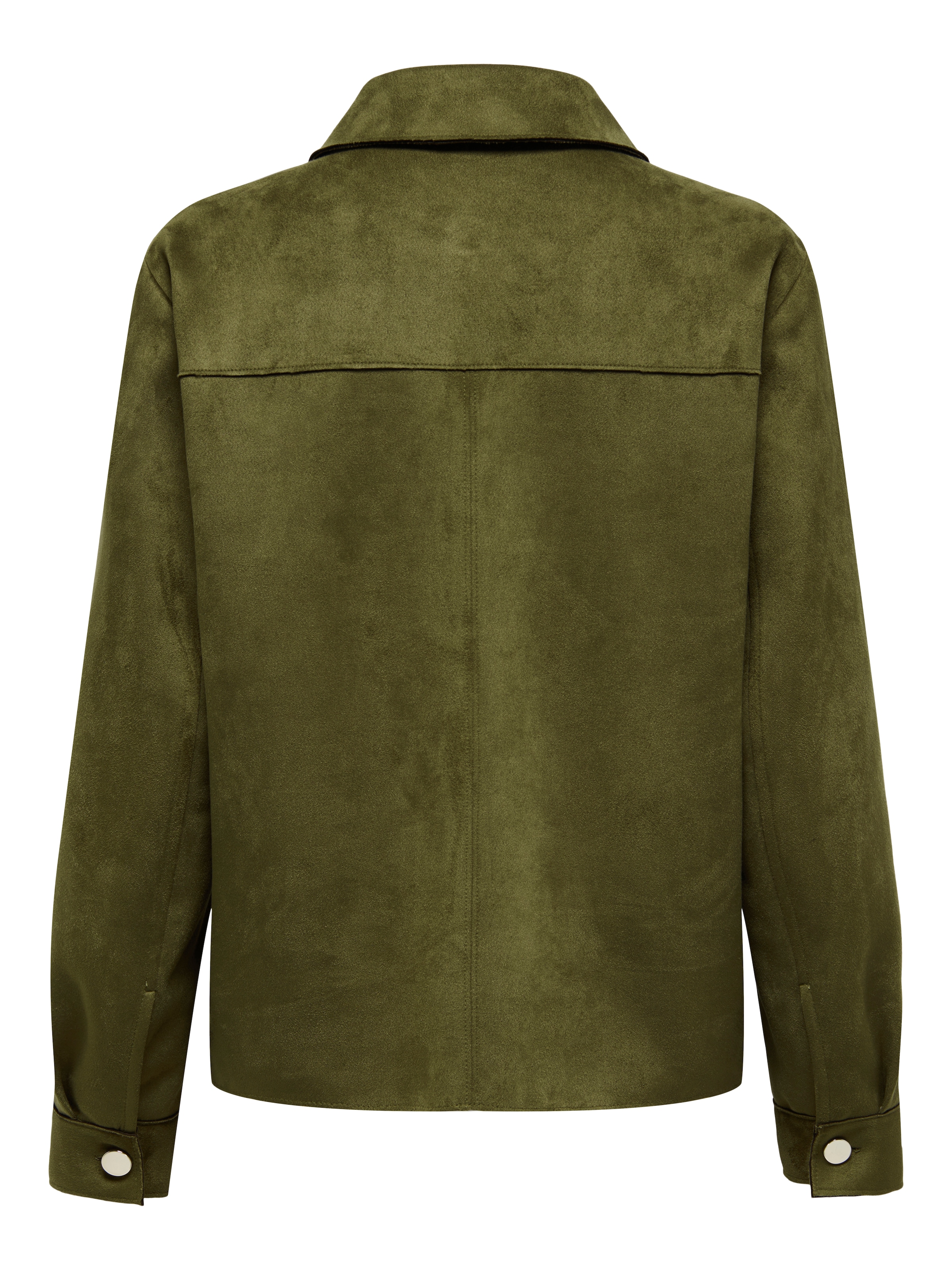 ONLY Blouse chemise »ONLMIRA L/S FAUX SUEDE SHIRT PNT« mélange de matériaux, coupe régulière
