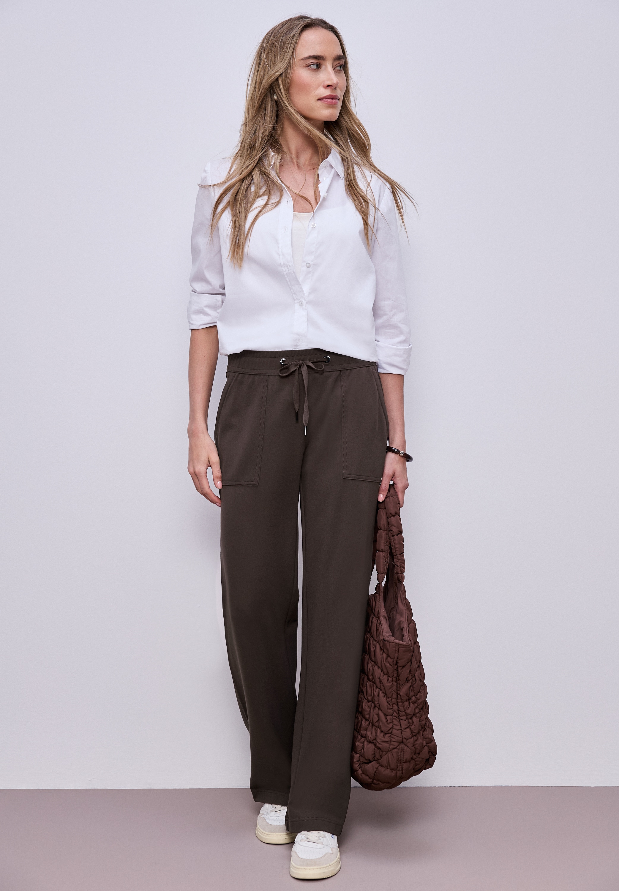 STREET ONE Pantalon en tissu  Punto di Roma Hose, mit Viskose