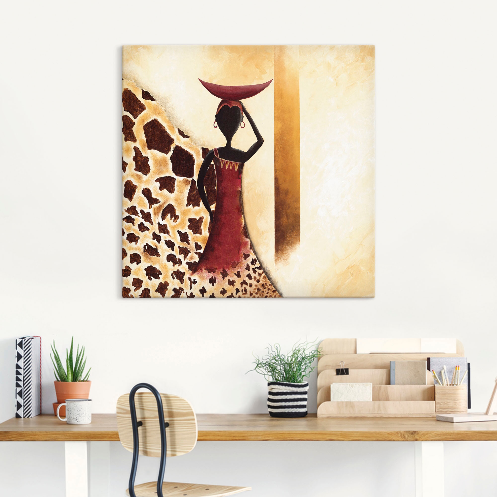 Artland Leinwandbild »Afrikanische Frau II« Frau 1 Stk. tlg. auf Holzrahmen gespannt