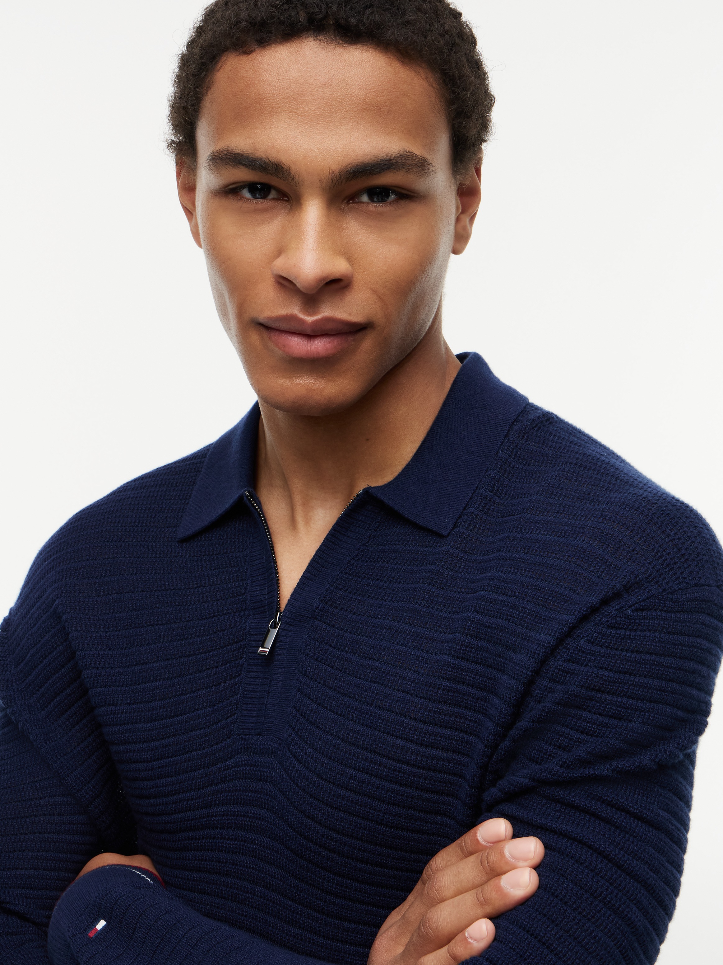Tommy Hilfiger Polokragenpullover »Dress Casual Premium Line Zipper« Premium Qualität mit Seide und Kaschmir - soft, atmungsaktiv