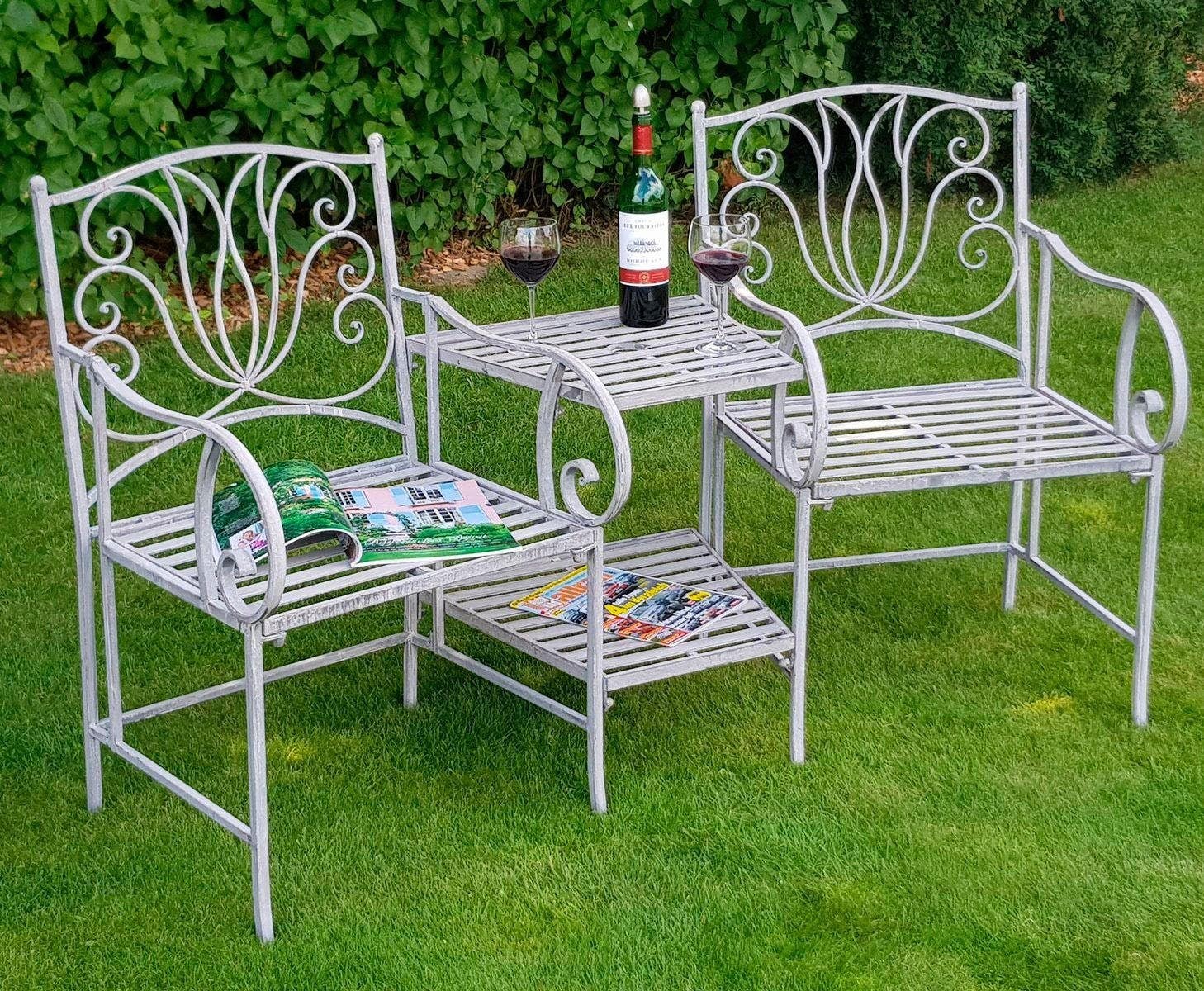 Ambiente Haus Groupe de sièges Stühle mit Tisch Outdoor geeignet