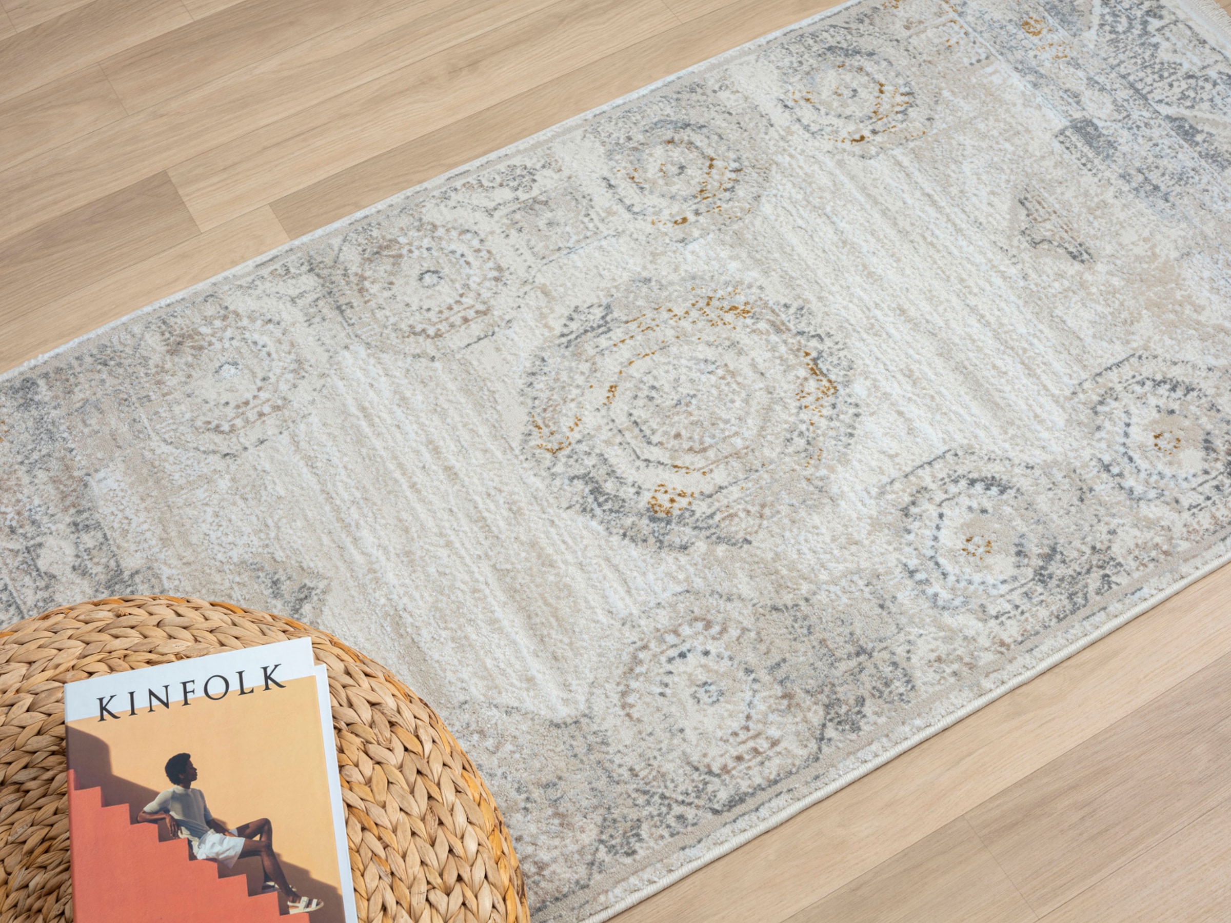 Myflair Möbel & Accessoires Teppich »My Kazak« rechteckig 10 mm Höhe Kurzflor, Retro-Style, besonders weich durch Microfaser, mit Fransen