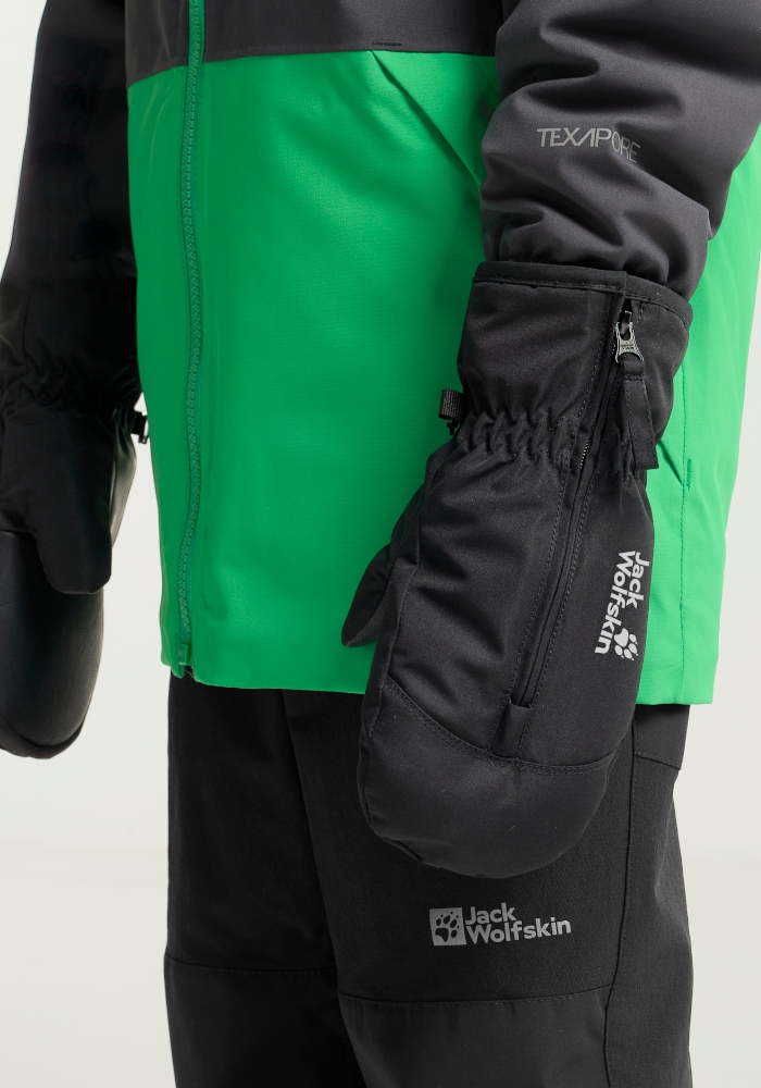 Jack Wolfskin Mitaines »EASY ZIP MITTEN K« pour la randonnée et mode sportive, en polyester, design sportif
