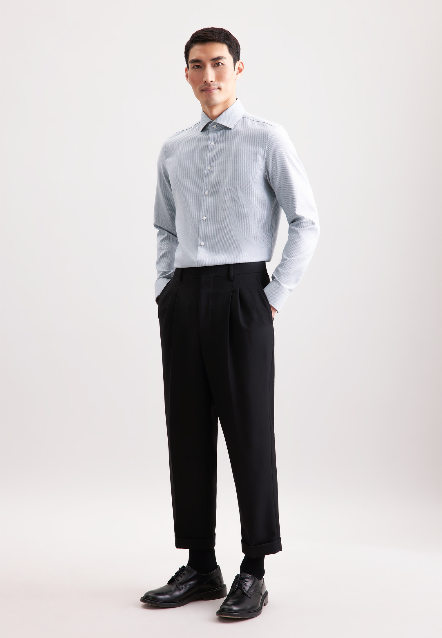 seidensticker Businesshemd »Schwarze Rose« X-Slim 1/1 Kentkragen Struktur