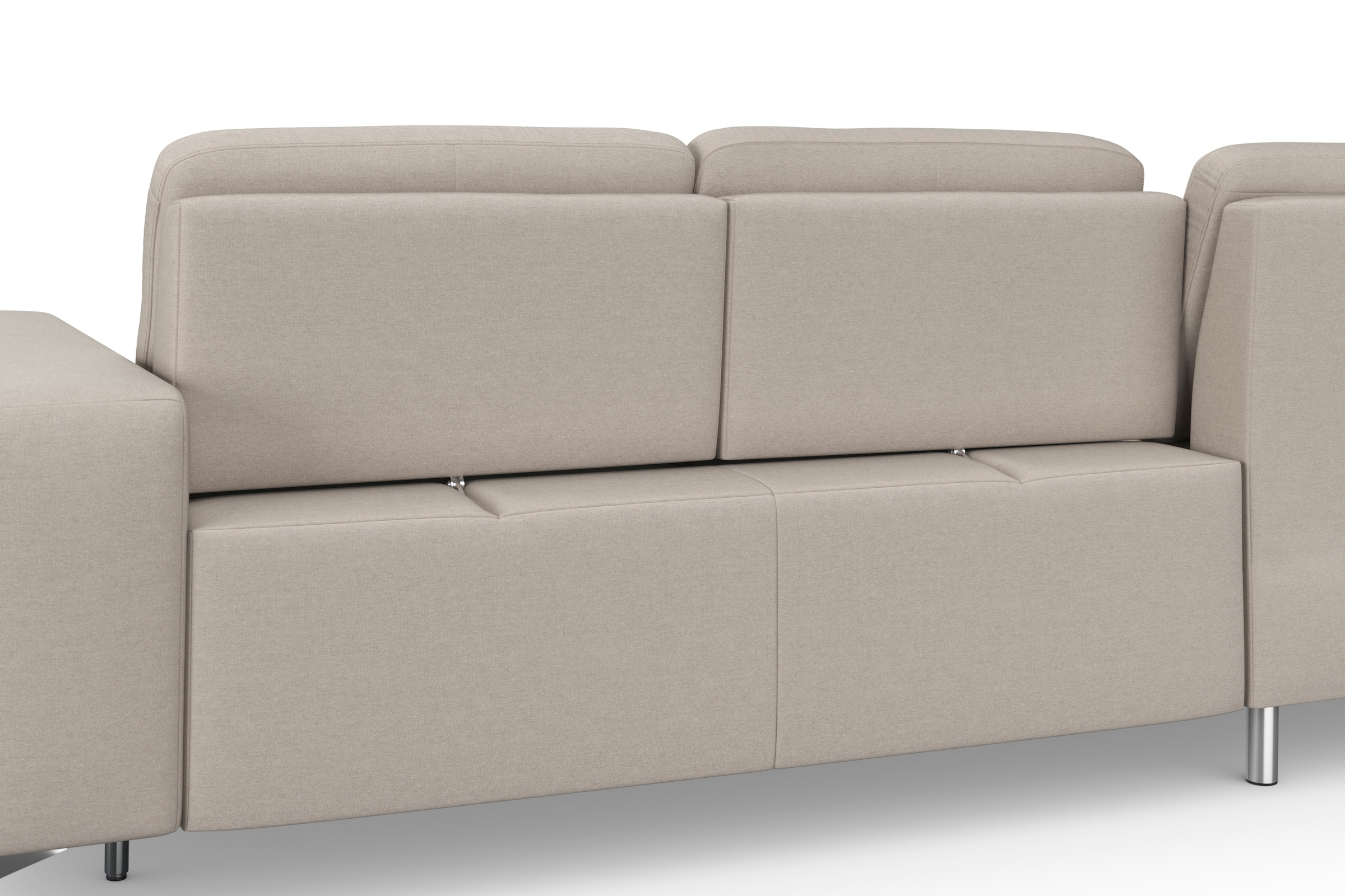 sit&more Ecksofa »Baviene L-Form« inklusive Sitztiefenverstellung und Federkern, wahlweise Bettfunktion