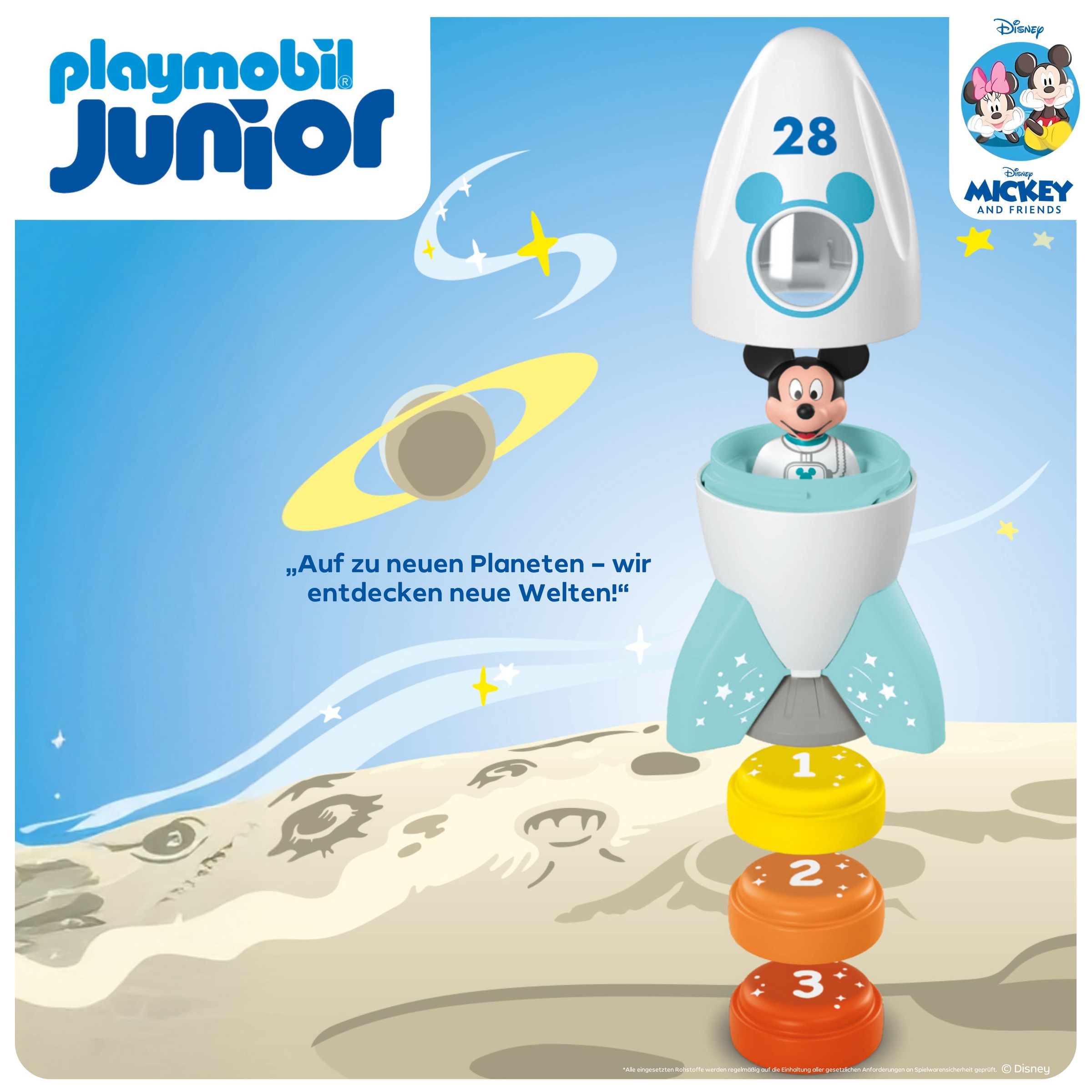 Playmobil® Jeu de construction »Micky Maus' Raketen- & Weltraum-Abenteuer (71771), JUNIOR & Disney« Made in Europe