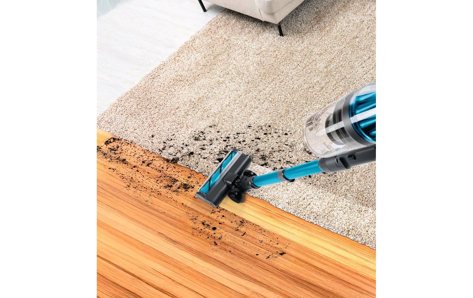 MAXXMEE Akku-Hand-und Stielstaubsauger »Lichterblitz Akku Zyklon Deluxe Mit Absaugst« Leistungsstarker Zyklon-Staubsauger mit Selbstreinigungsstation