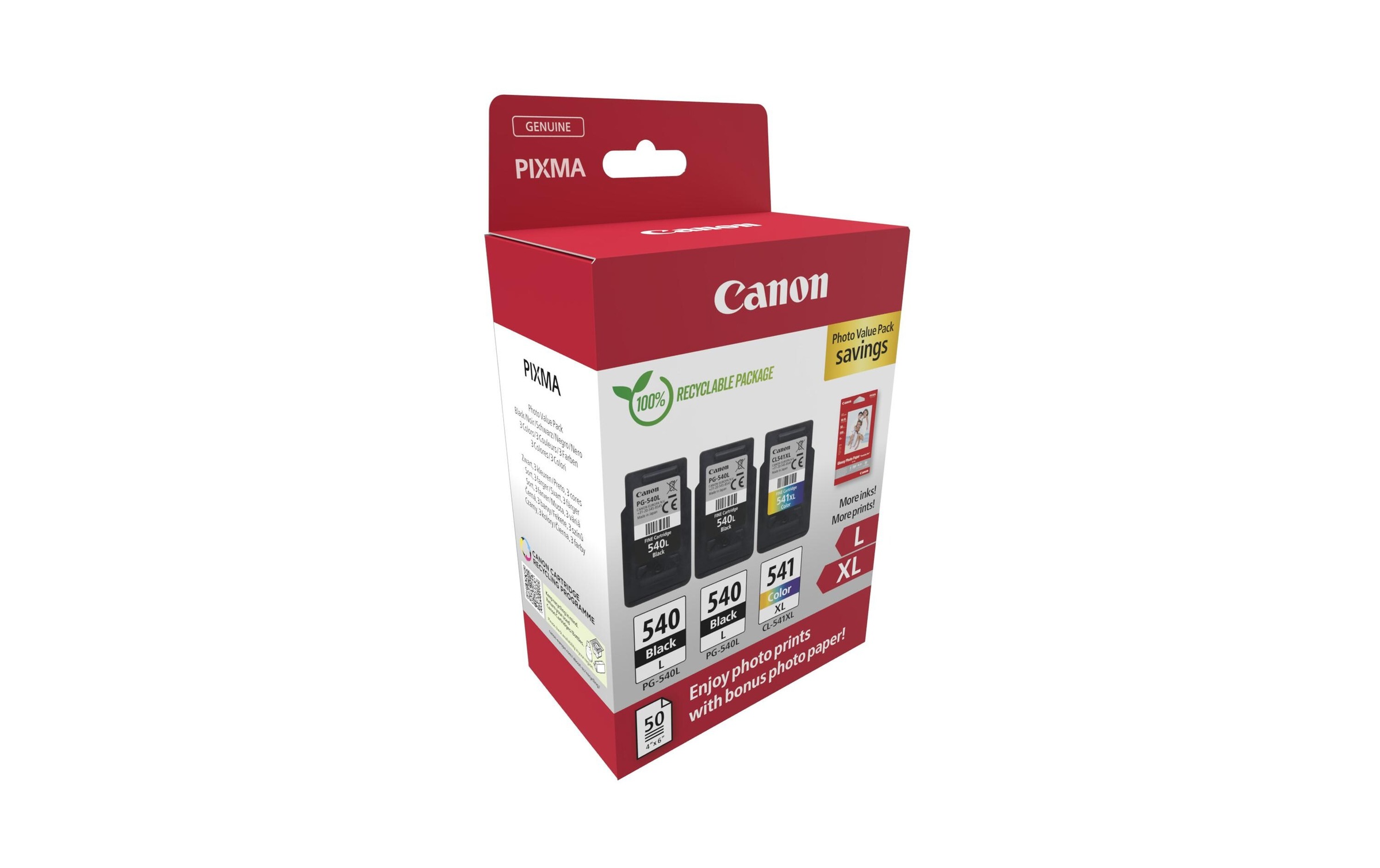 Canon Tintenpatrone »2xPG-540L/1xCL-541XL Photo Black/Cyan/Magenta/Yellow«