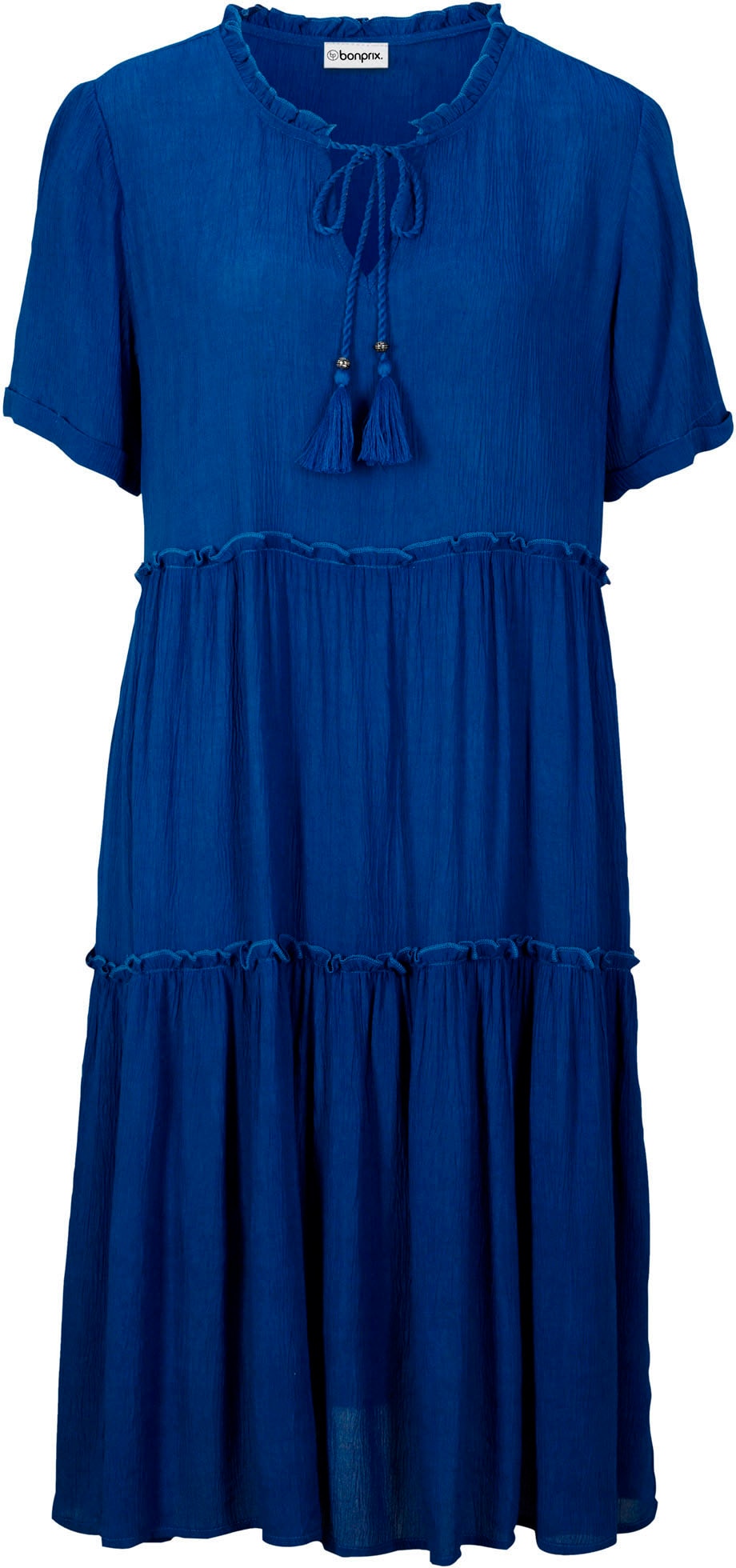 bonprix Robe tunique für den Alltag, aus Viskose, in A-Linie, mit V-Ausschnitt