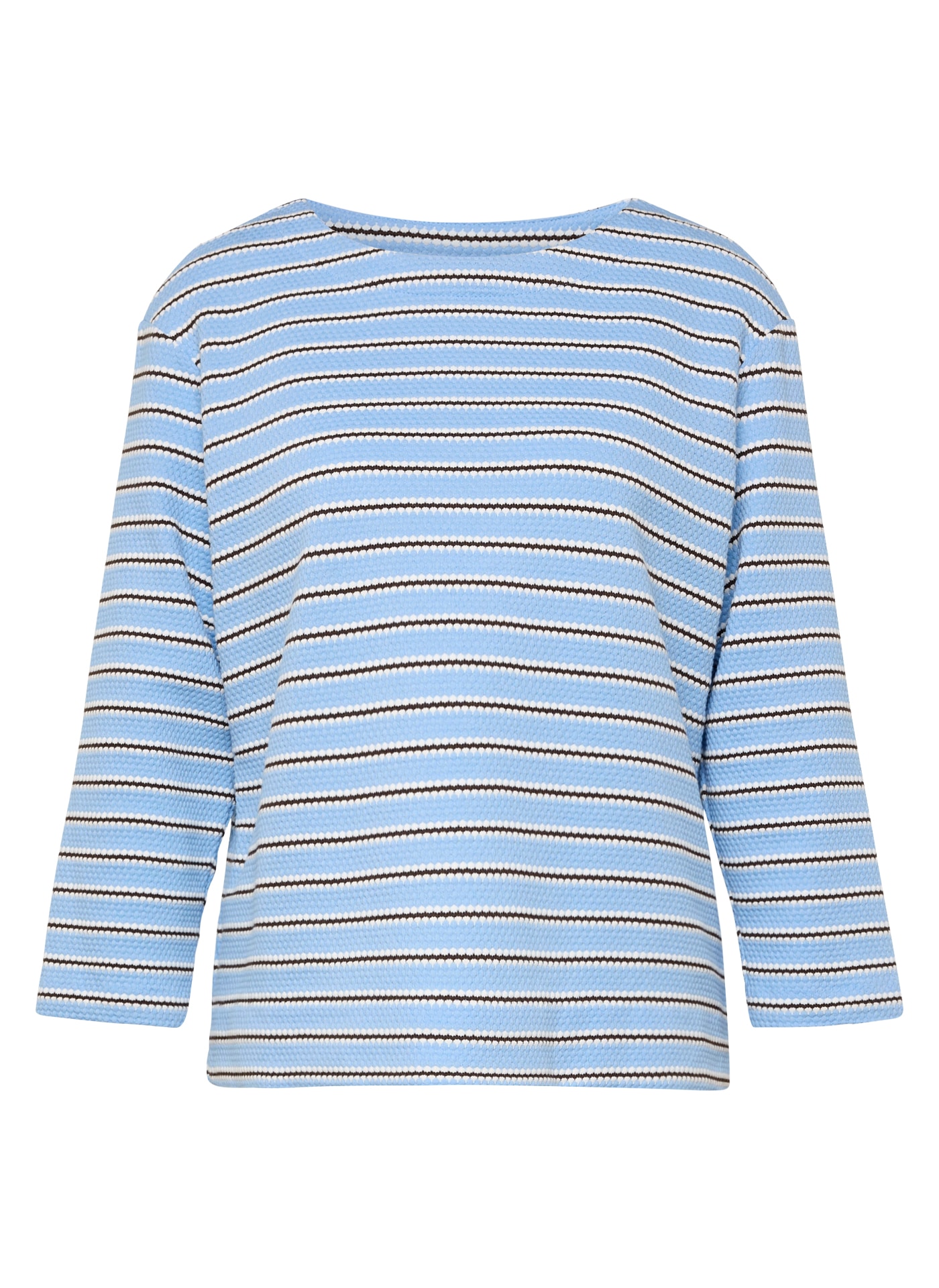 Rabe 3/4-Arm-Shirt Strick-Look und gestreift