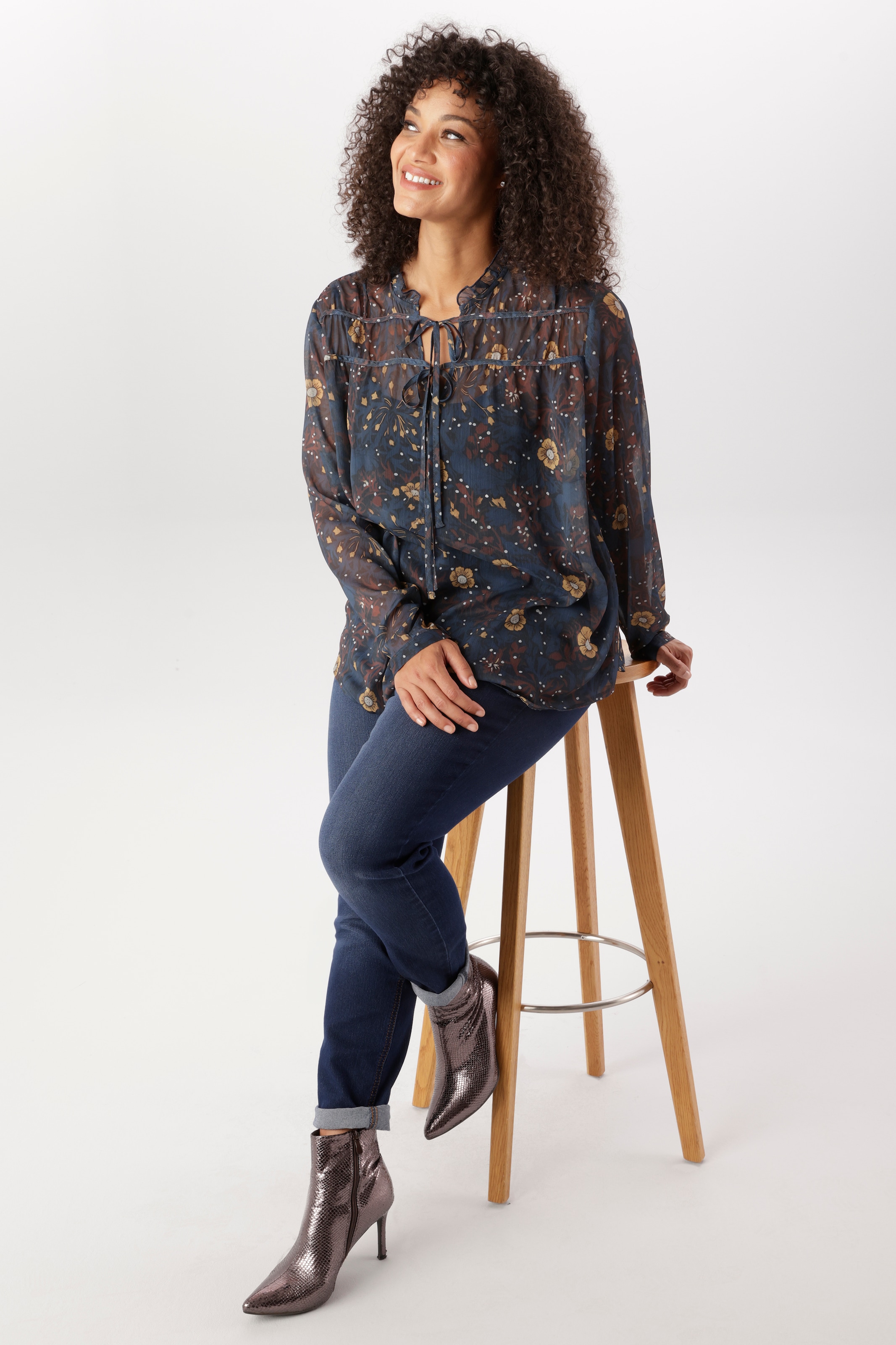Aniston PLUS Blouse à enfiler avec motif floral - NOUVELLE COLLECTION