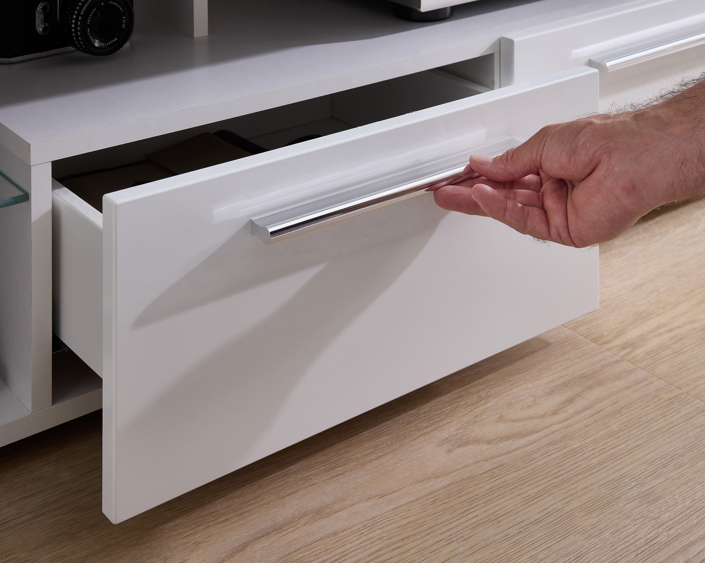 Stolkom TV-Schrank »Goal« 3 Schubkästen, 5 offenen Fächern, Stellmass 200/44/44 cm