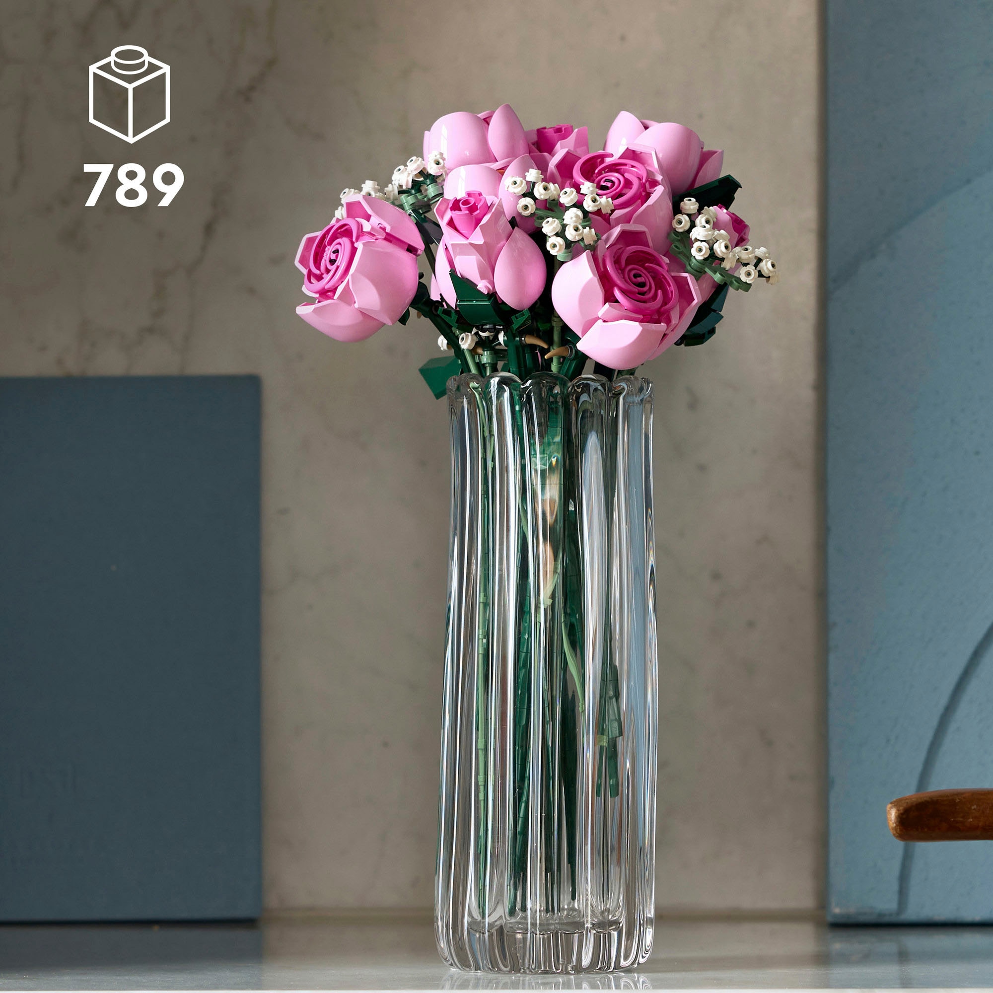 LEGO® Konstruktionsspielsteine »Rosa Rosenstrauss (10374), LEGO Botanicals« Blumen, Made in Europe