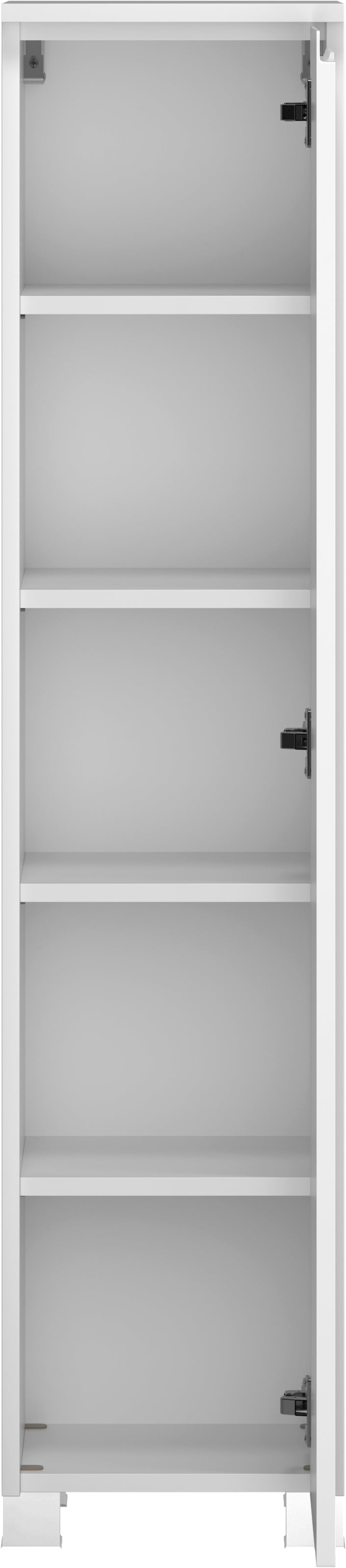 welltime Midischrank »CABO, gedämpfte Scharniere« matt weiss, griffloses Design, reversibel